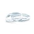 Esküvői jegygyűrűk: fehérarany, félkör, 3 mm
