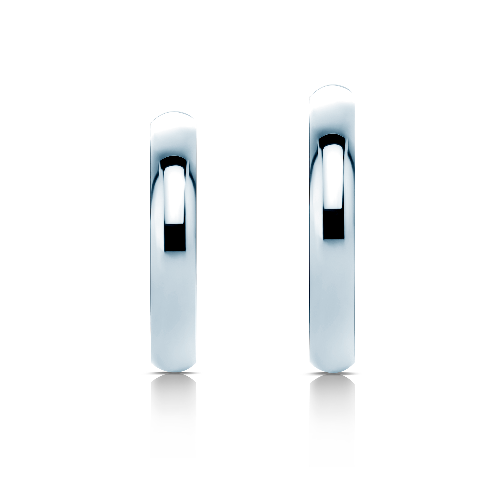 Obrączki ślubne: białe złoto, półokrągłe, 3 mm