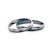 Esküvői jegygyűrűk: fekete arany, félkör, 3 mm