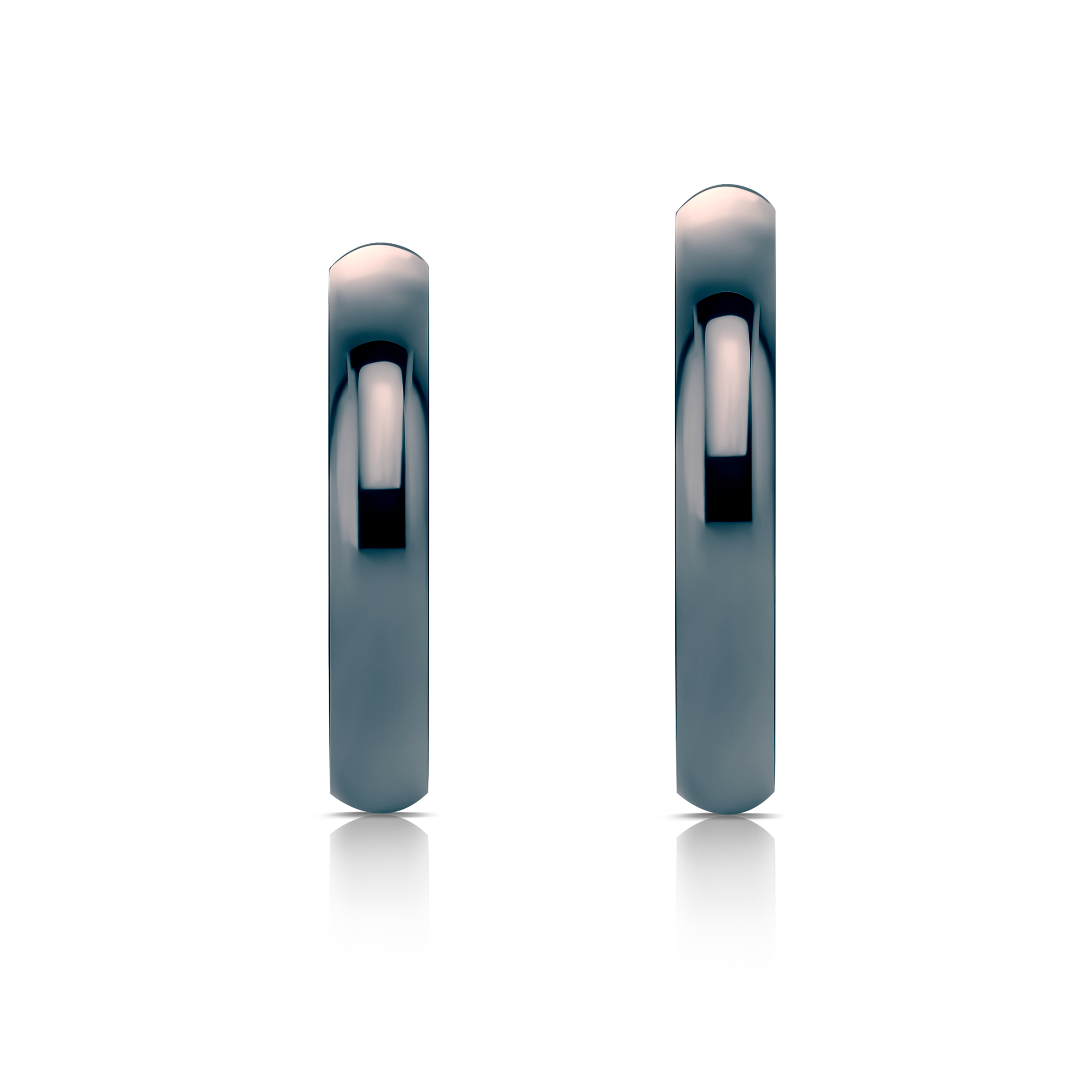 Obrączki ślubne: czarne złoto, półokrągłe, 3 mm