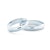 Esküvői jegygyűrűk: fehérarany, félkör, 4 mm