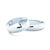 Esküvői jegygyűrűk: fehérarany, félkör, 5 mm