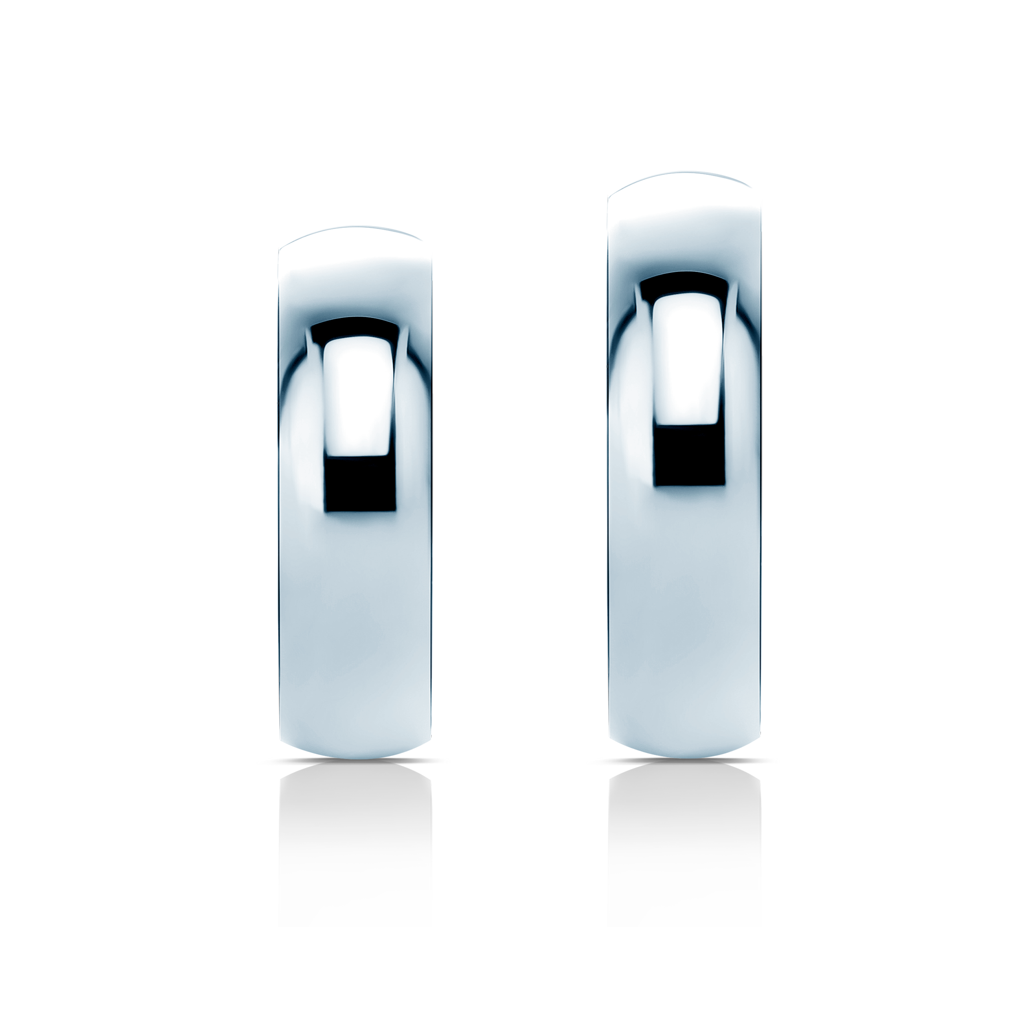 Obrączki ślubne: białe złoto, półokrągłe, 5 mm