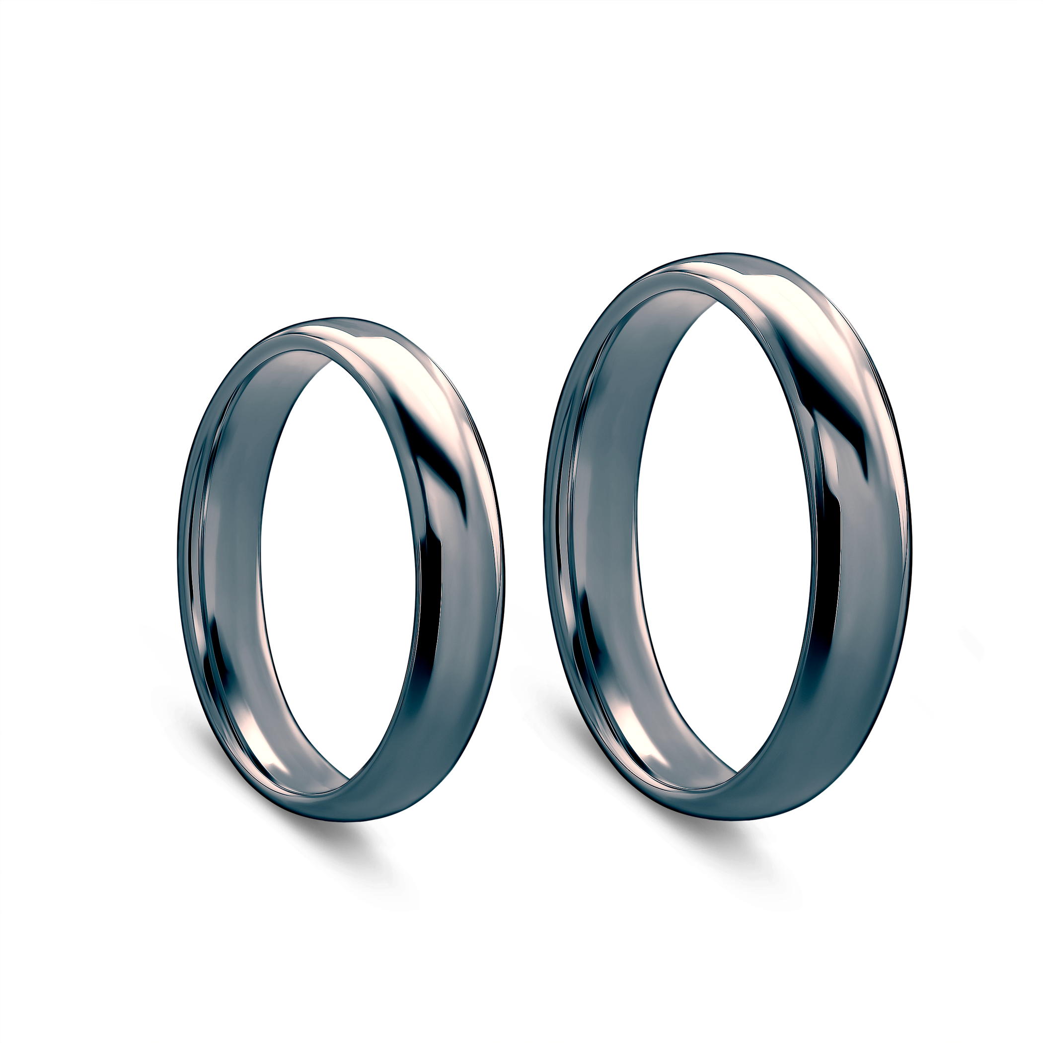 Eheringe: Schwarzes Gold, Halbrund, 5 mm