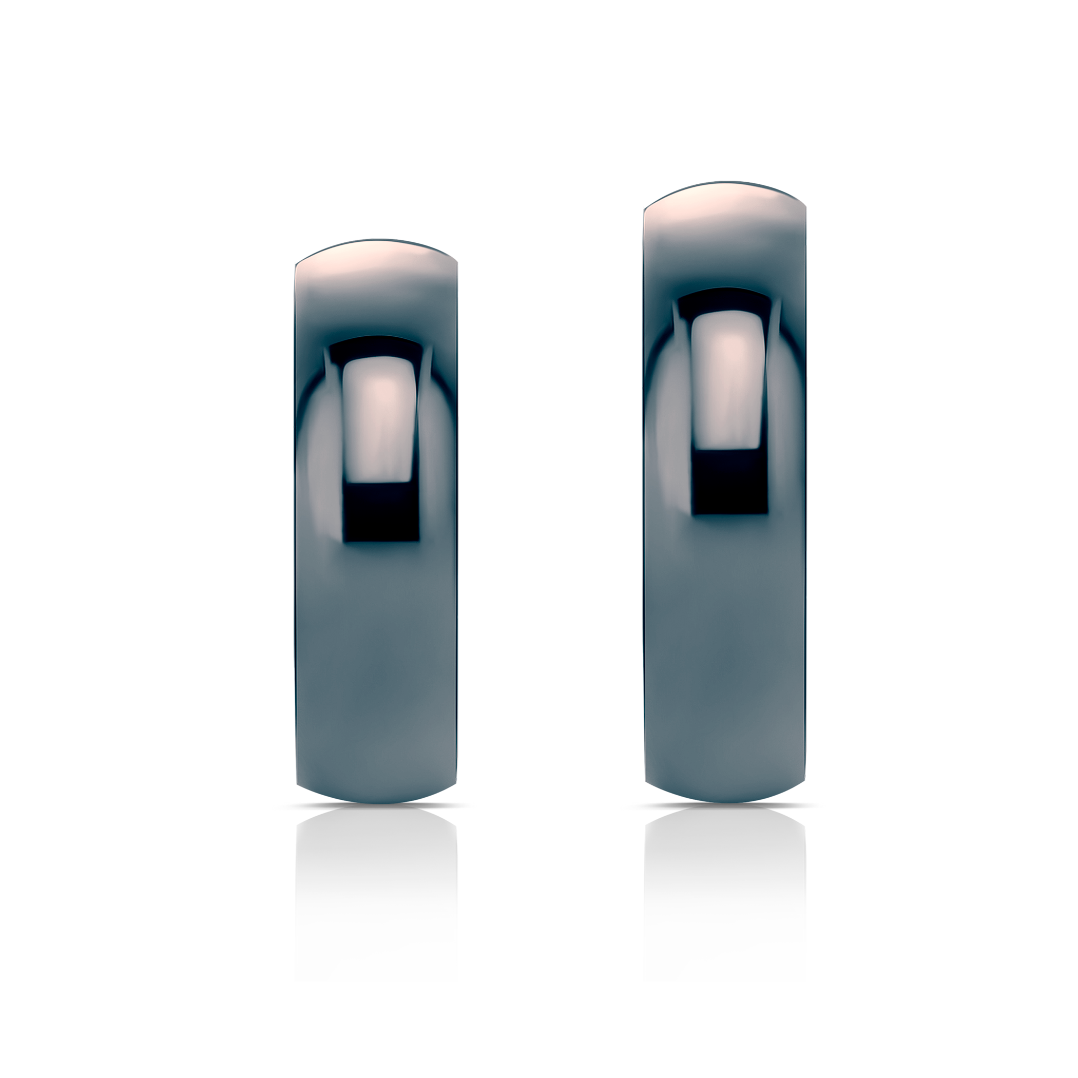 Eheringe: Schwarzes Gold, Halbrund, 5 mm