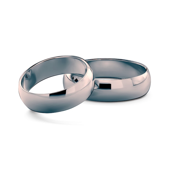 Obrączki ślubne: czarne złoto, półokrągłe, 6 mm