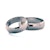 Esküvői jegygyűrűk: fekete arany, félkör, 6 mm
