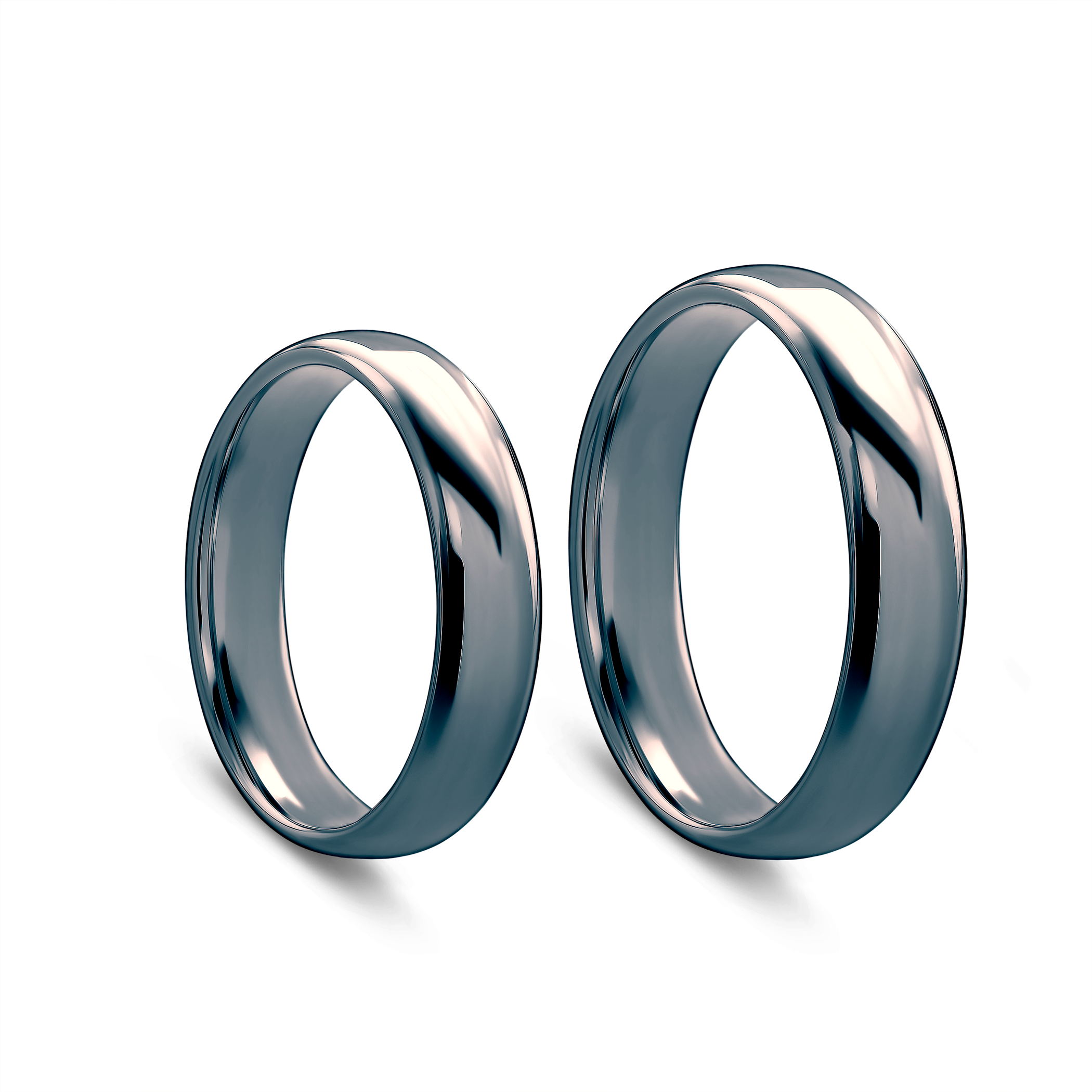 Eheringe: Schwarzes Gold, Halbrund, 6 mm - 3