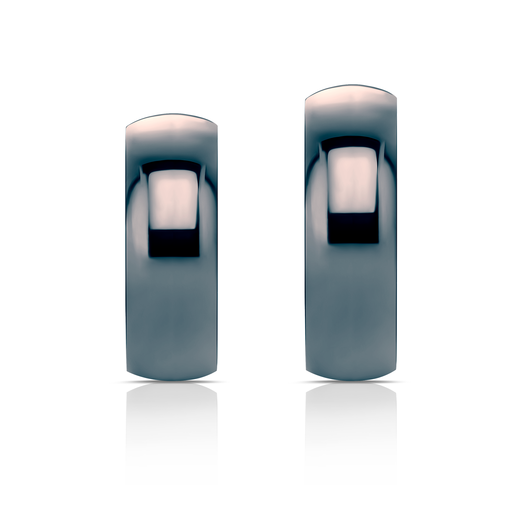 Eheringe: Schwarzes Gold, Halbrund, 6 mm - 5