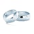 Esküvői jegygyűrűk: fehérarany, félkör, 7 mm