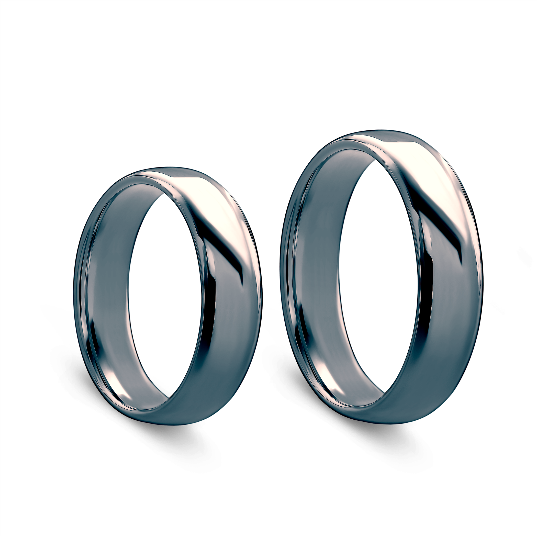 Eheringe: Schwarzes Gold, Halbrund, 7 mm