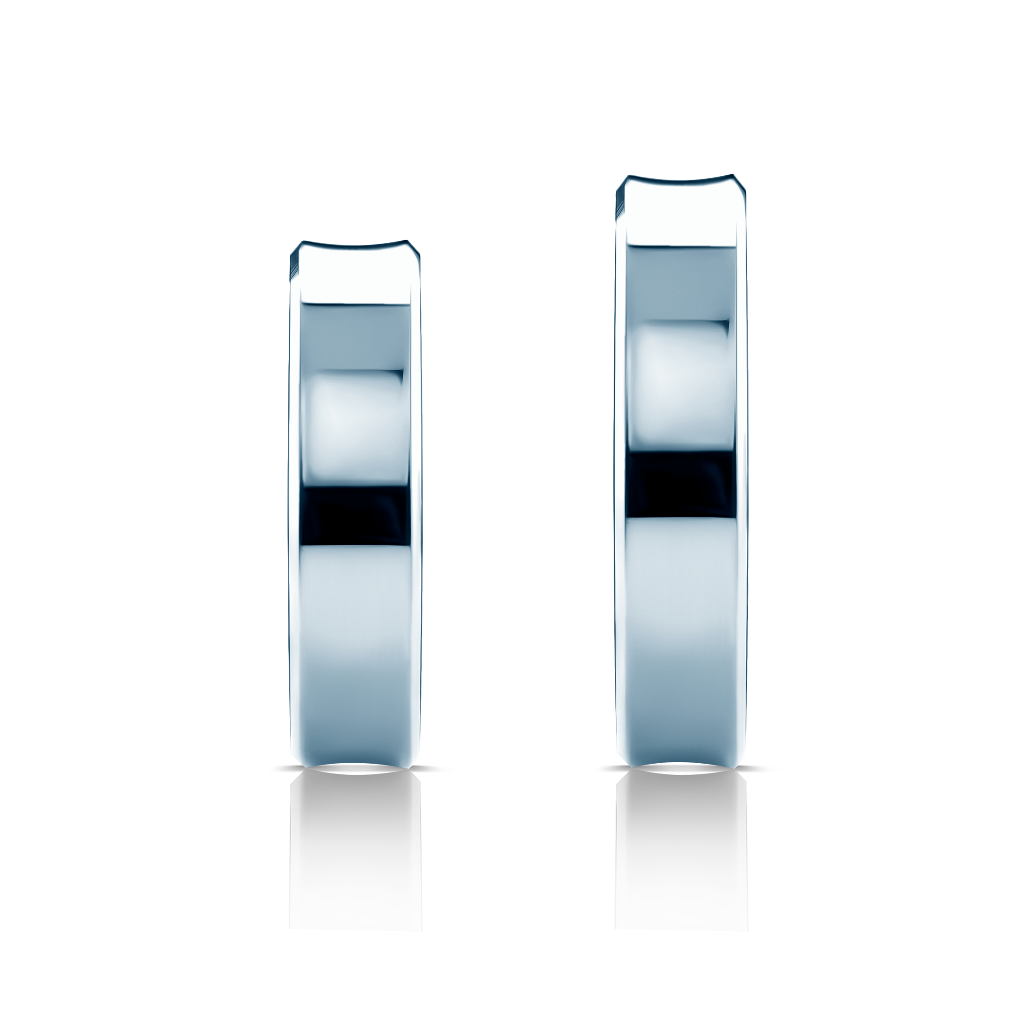 Obrączki ślubne: białe złoto, wklęsłe, 4 mm