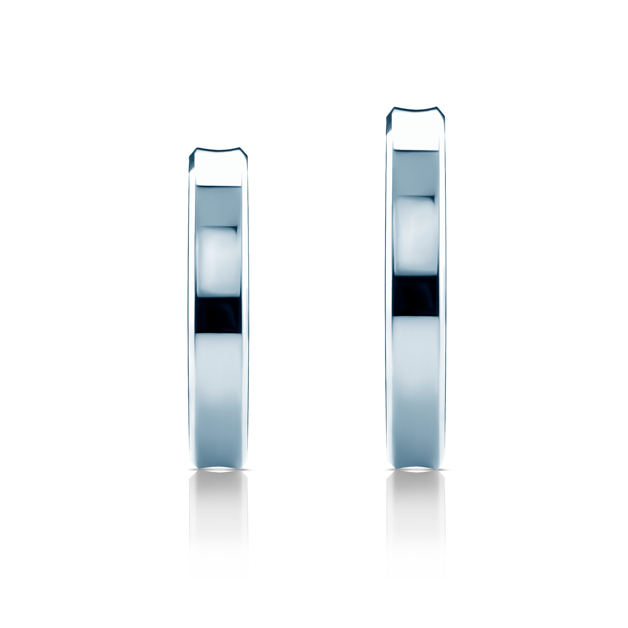 Obrączki ślubne: białe złoto, wklęsłe, 3 mm