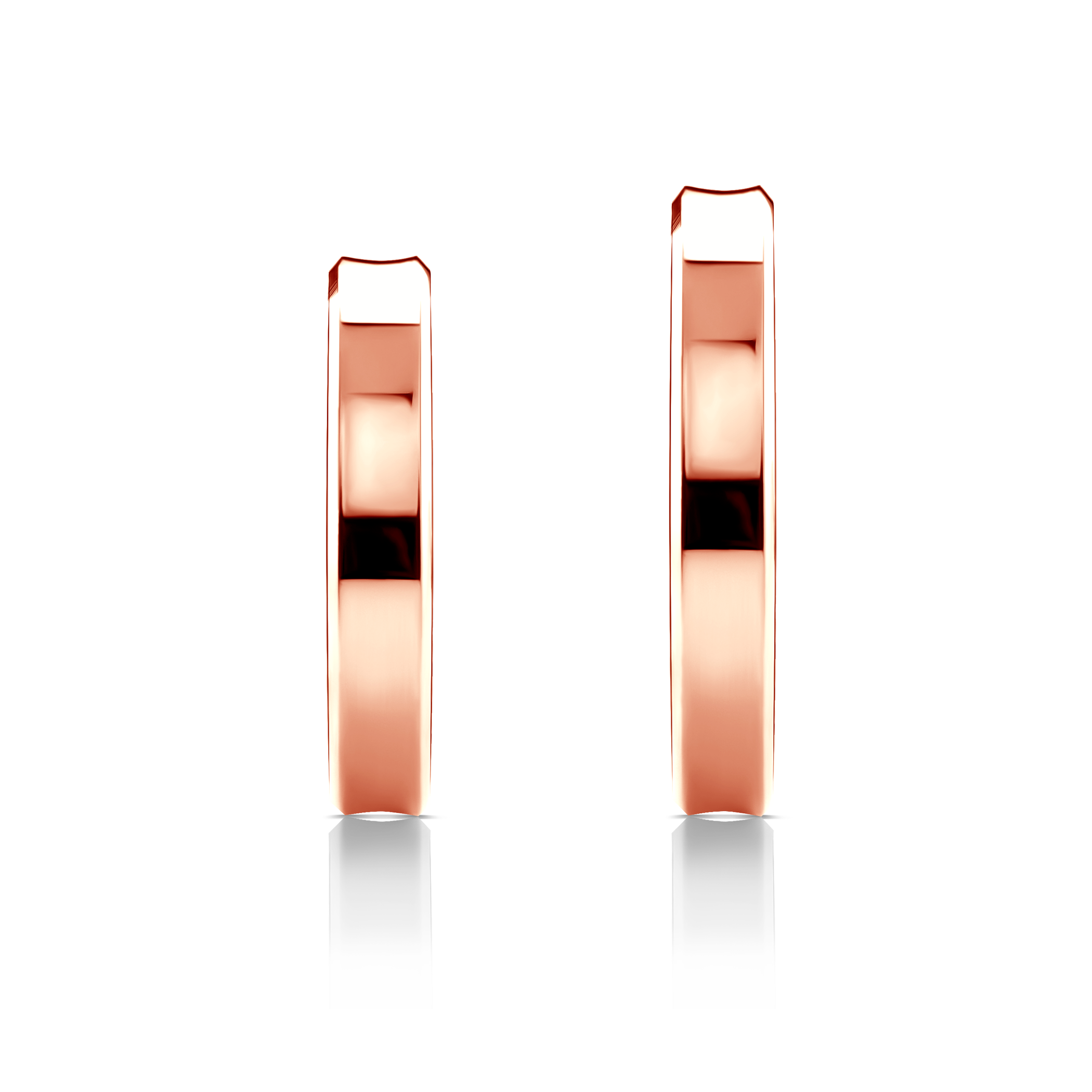 Eheringe: Roségold, Konkav, 3 mm
