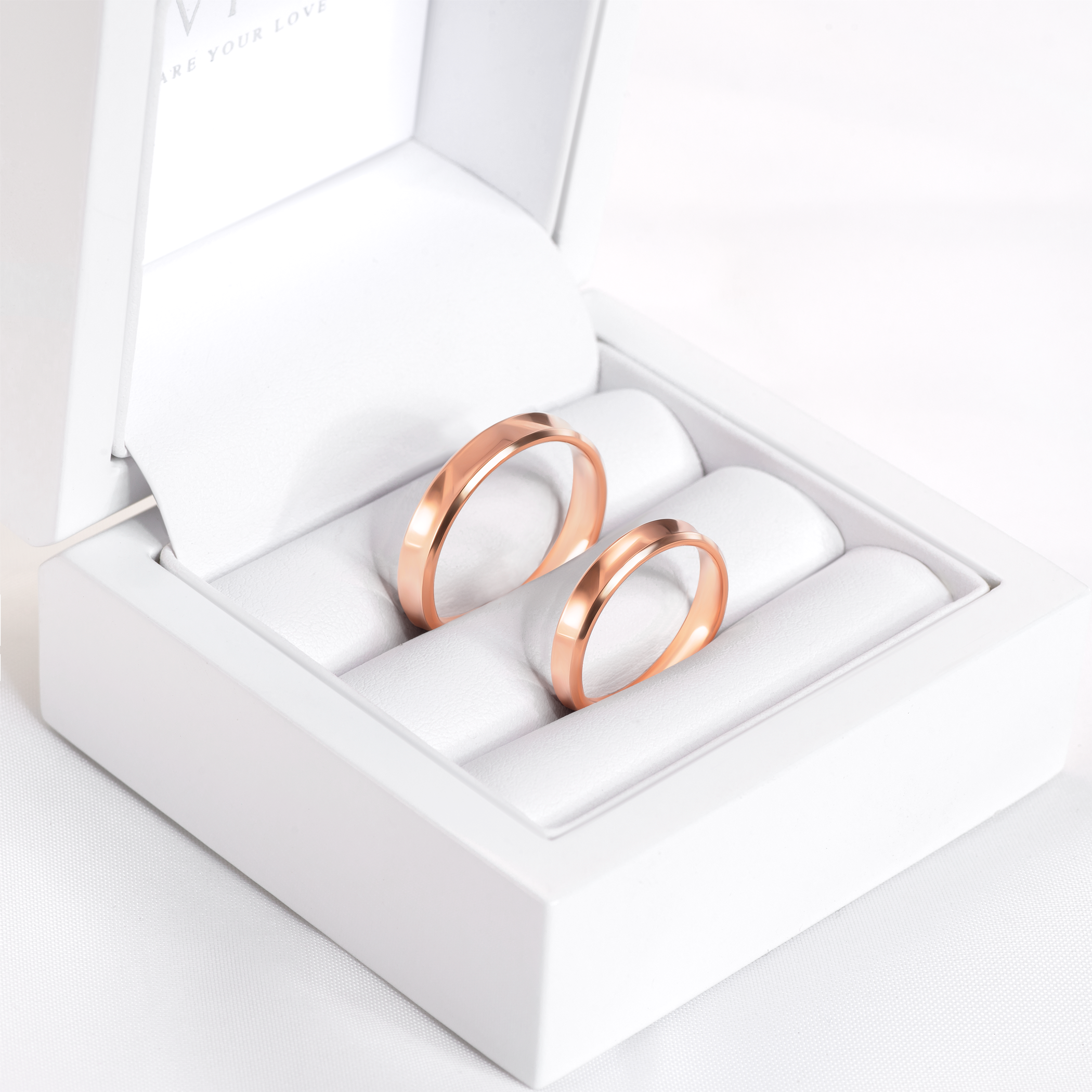 Eheringe: Roségold, Konkav, 3 mm