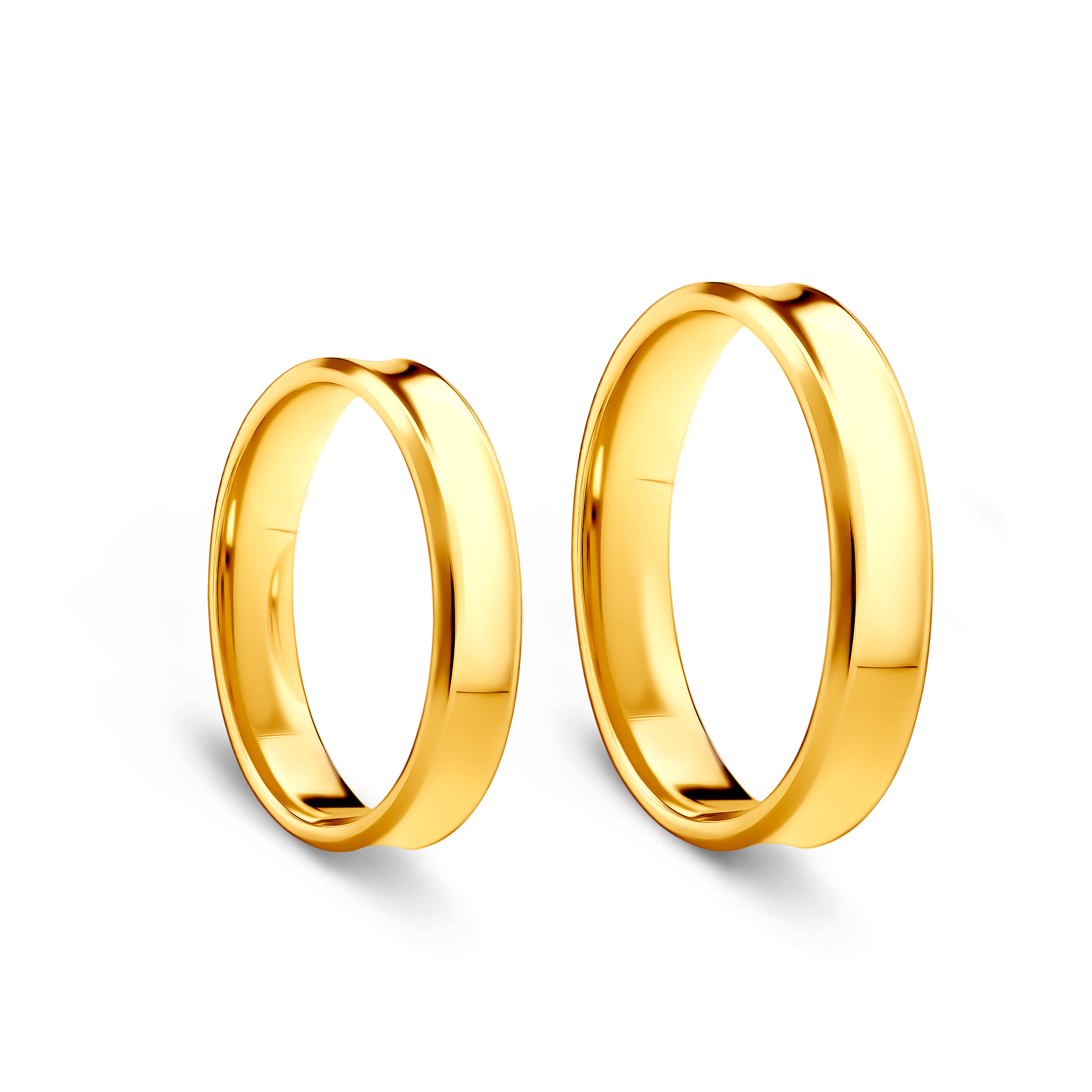 Eheringe: Gold, Konkav, 4 mm