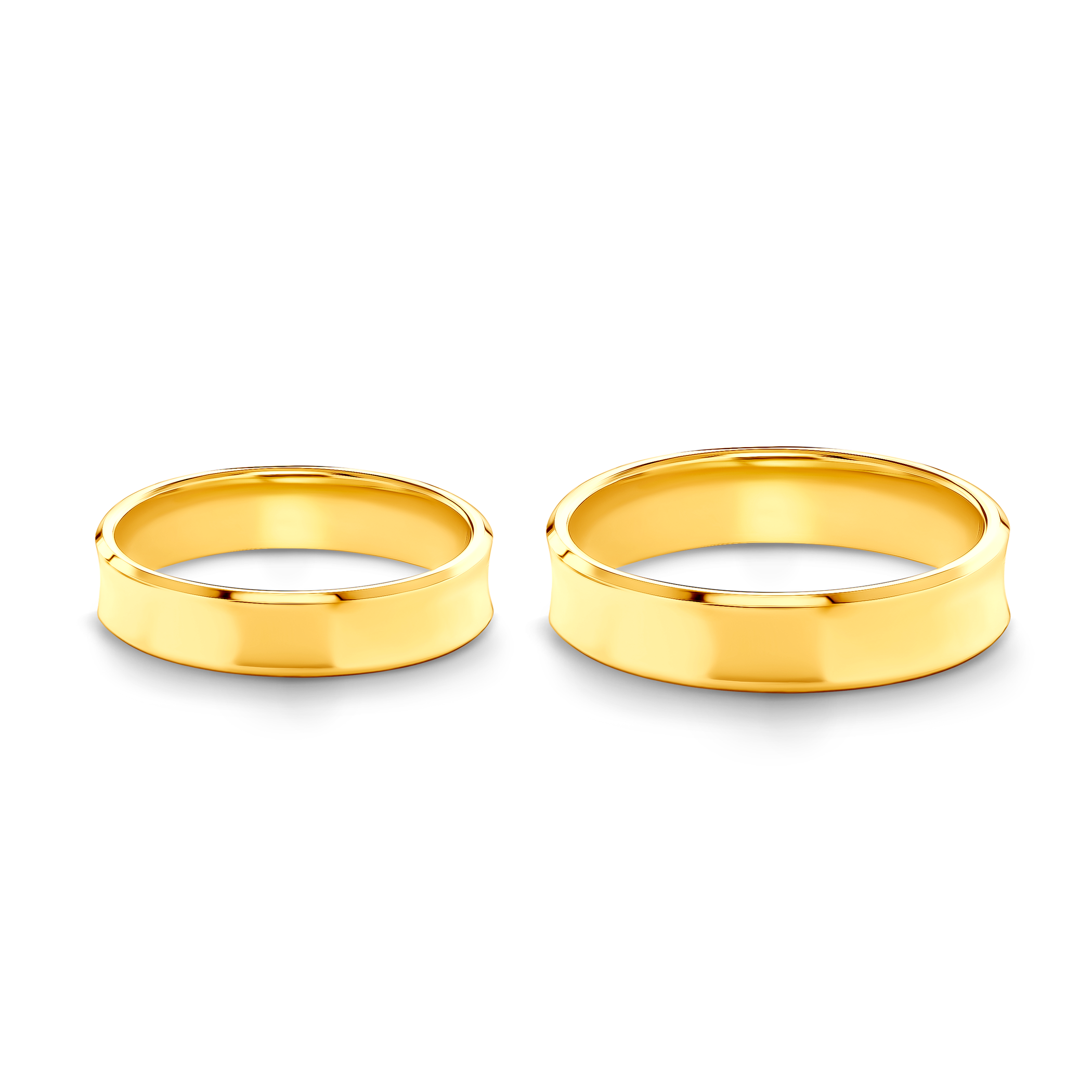 Eheringe: Gold, Konkav, 4 mm