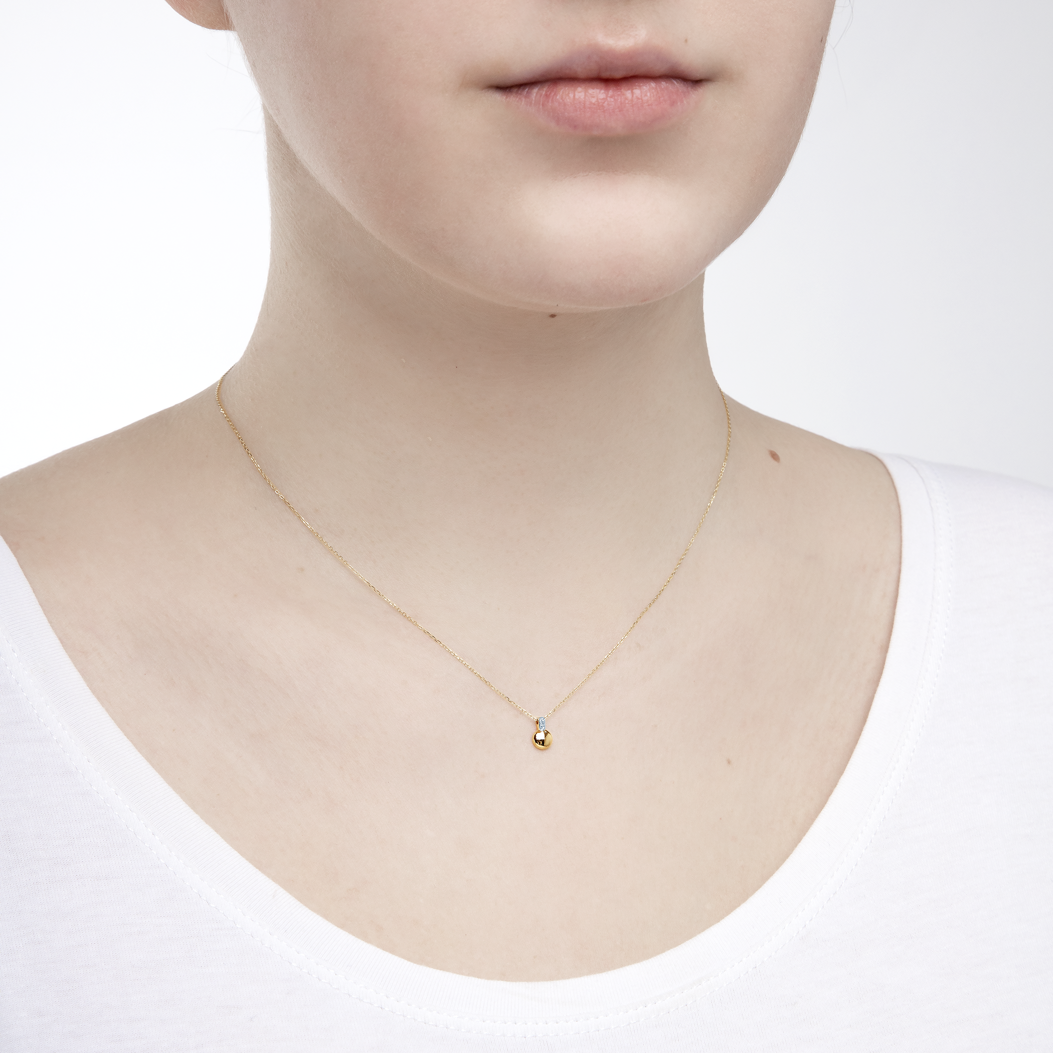 Naszyjnik Savicki: złoty, diamenty