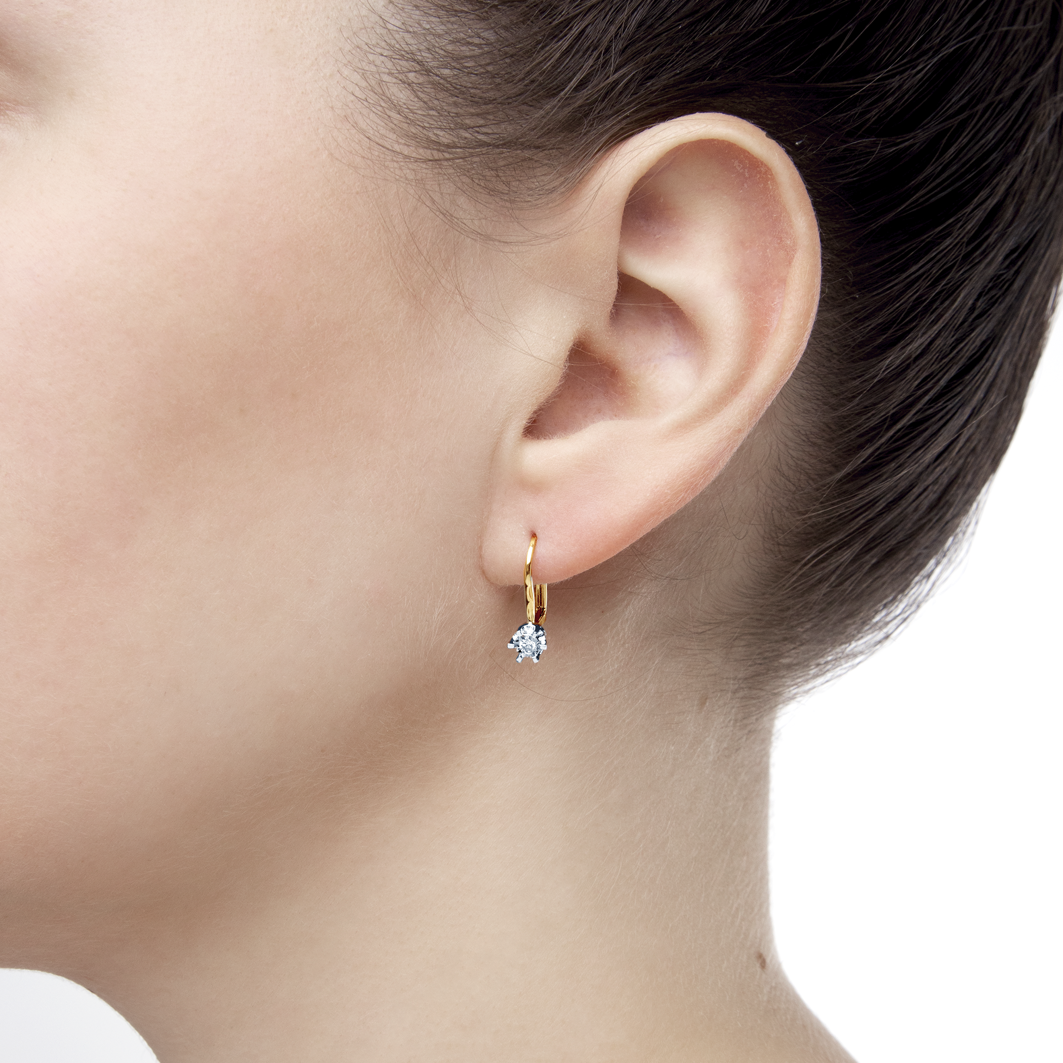 Kolczyki Savicki: złote, diamenty - 4