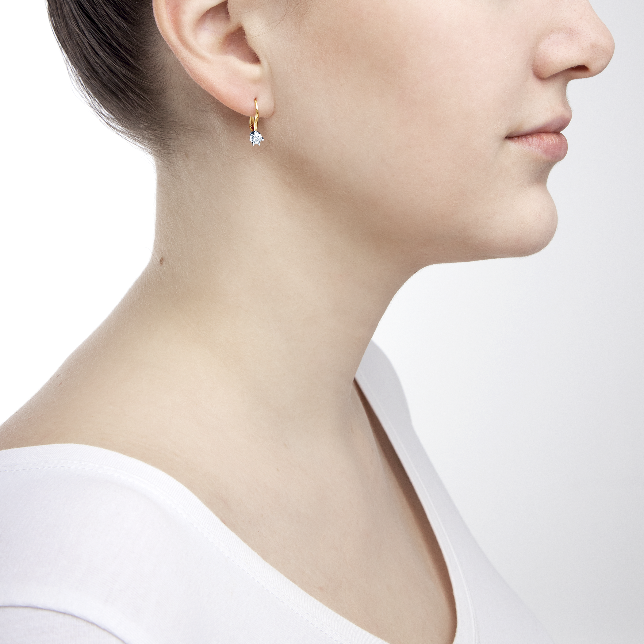 Kolczyki Savicki: złote, diamenty - 5