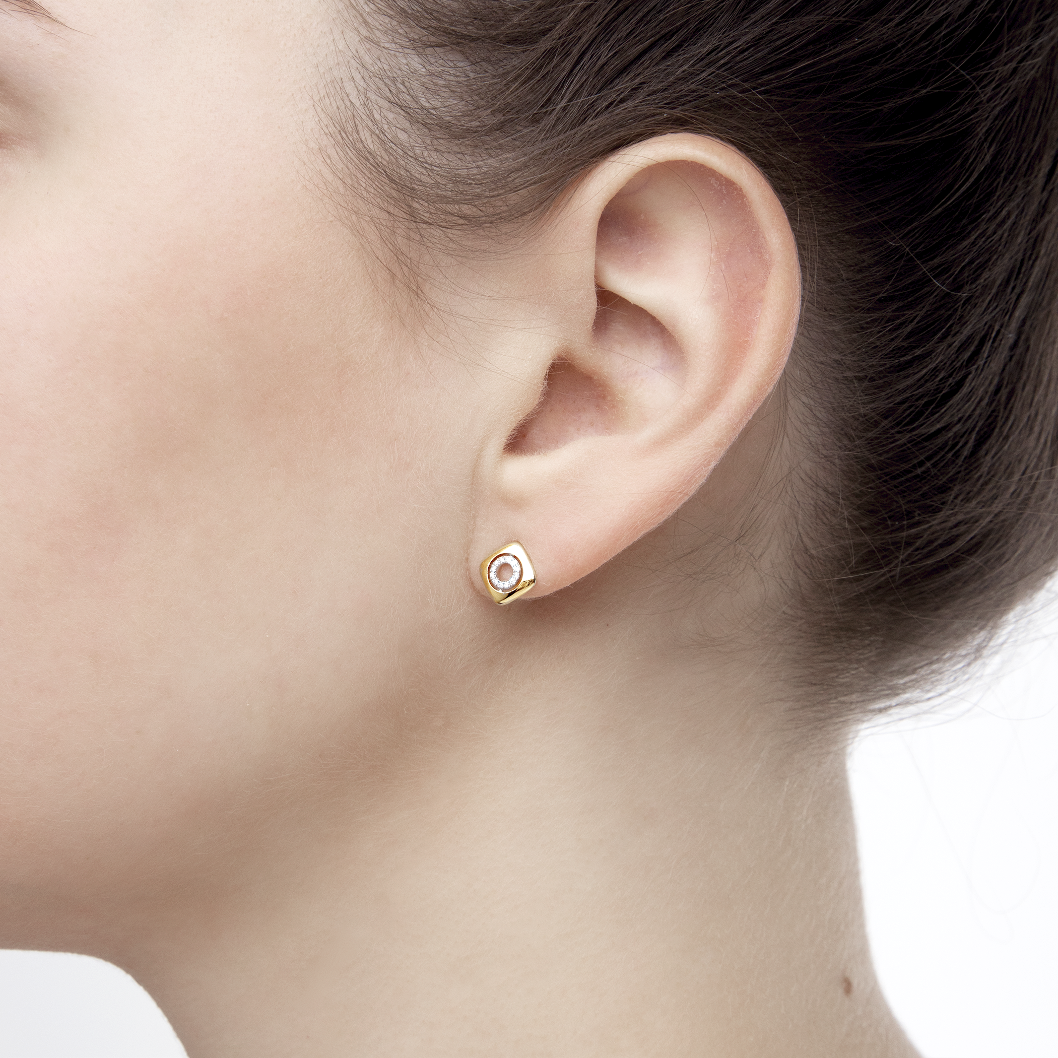 Ohrringe Quadraty Savicki: Gold, Diamanten