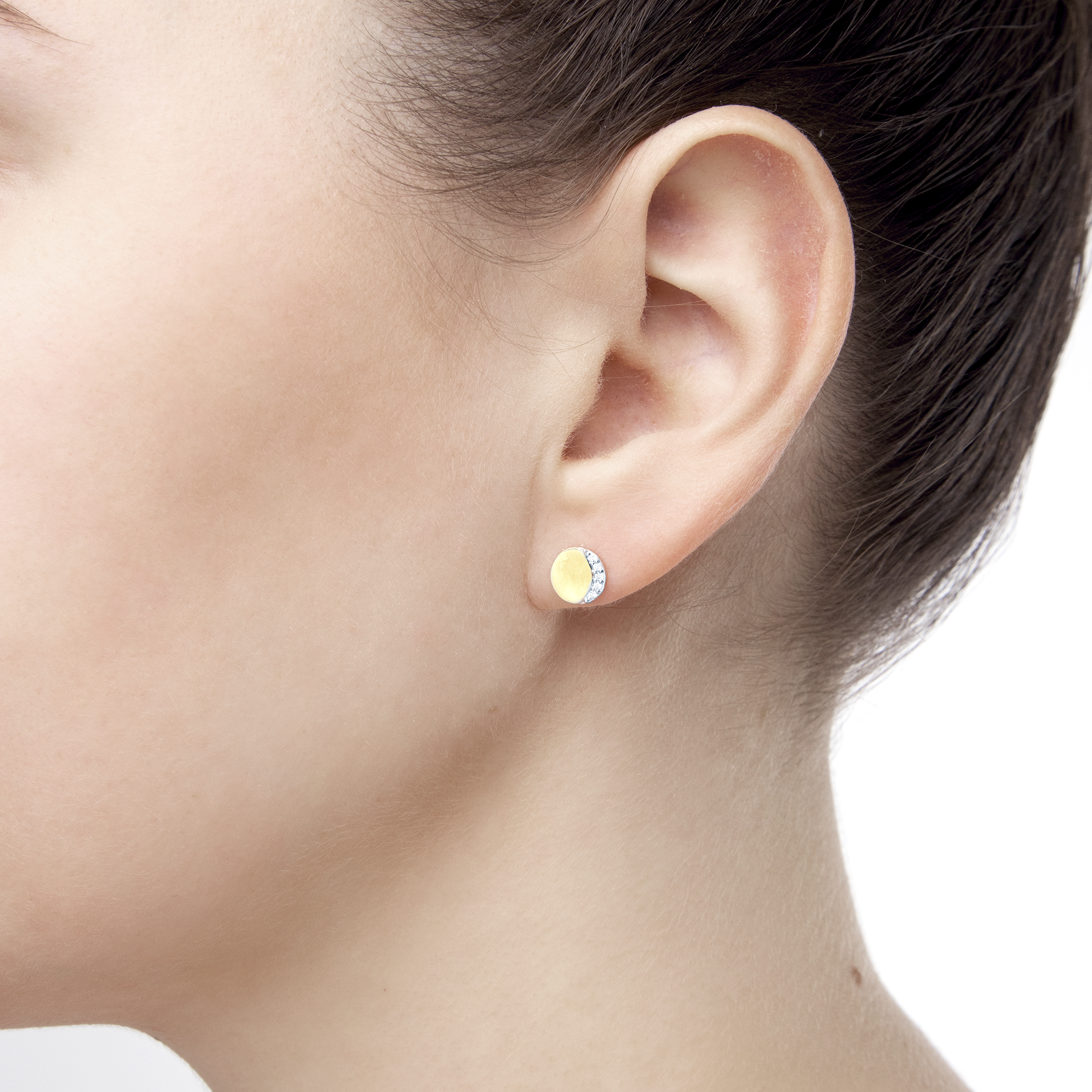 Kolczyki Savicki: złote, diamenty - 4