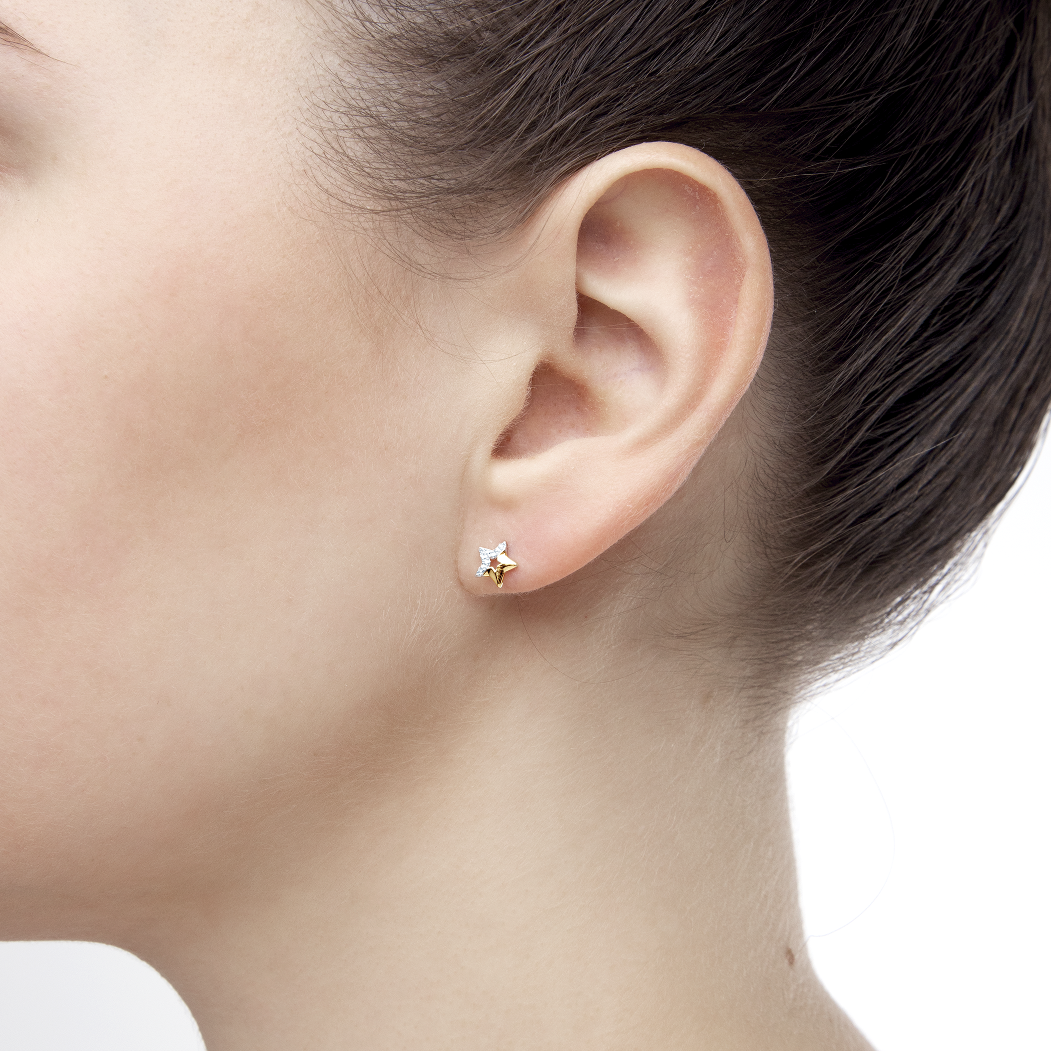 Ohrringe Sterne Savicki: Gold, Diamanten - 4