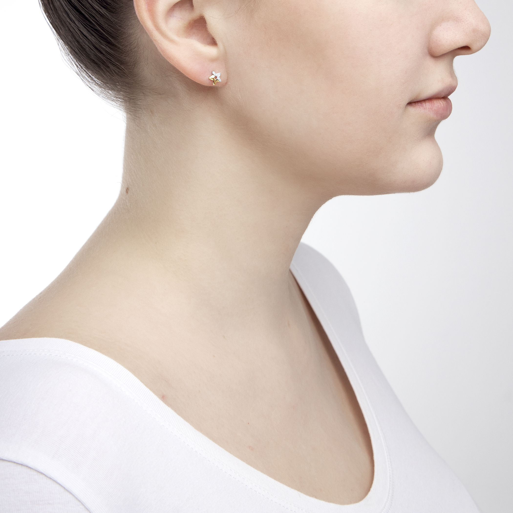 Ohrringe Sterne Savicki: Gold, Diamanten - 5