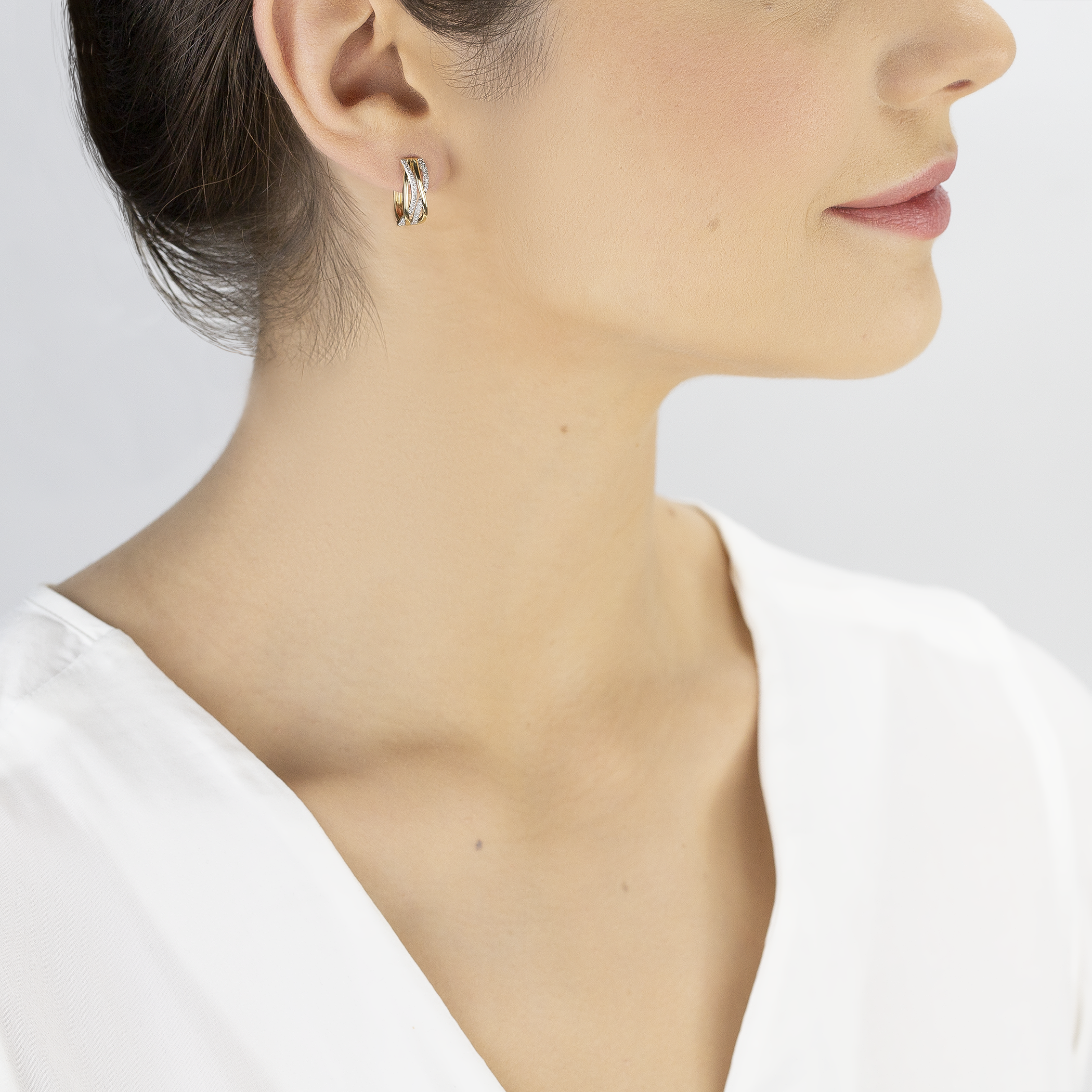 Kolczyki Savicki: złote, diamenty - 4