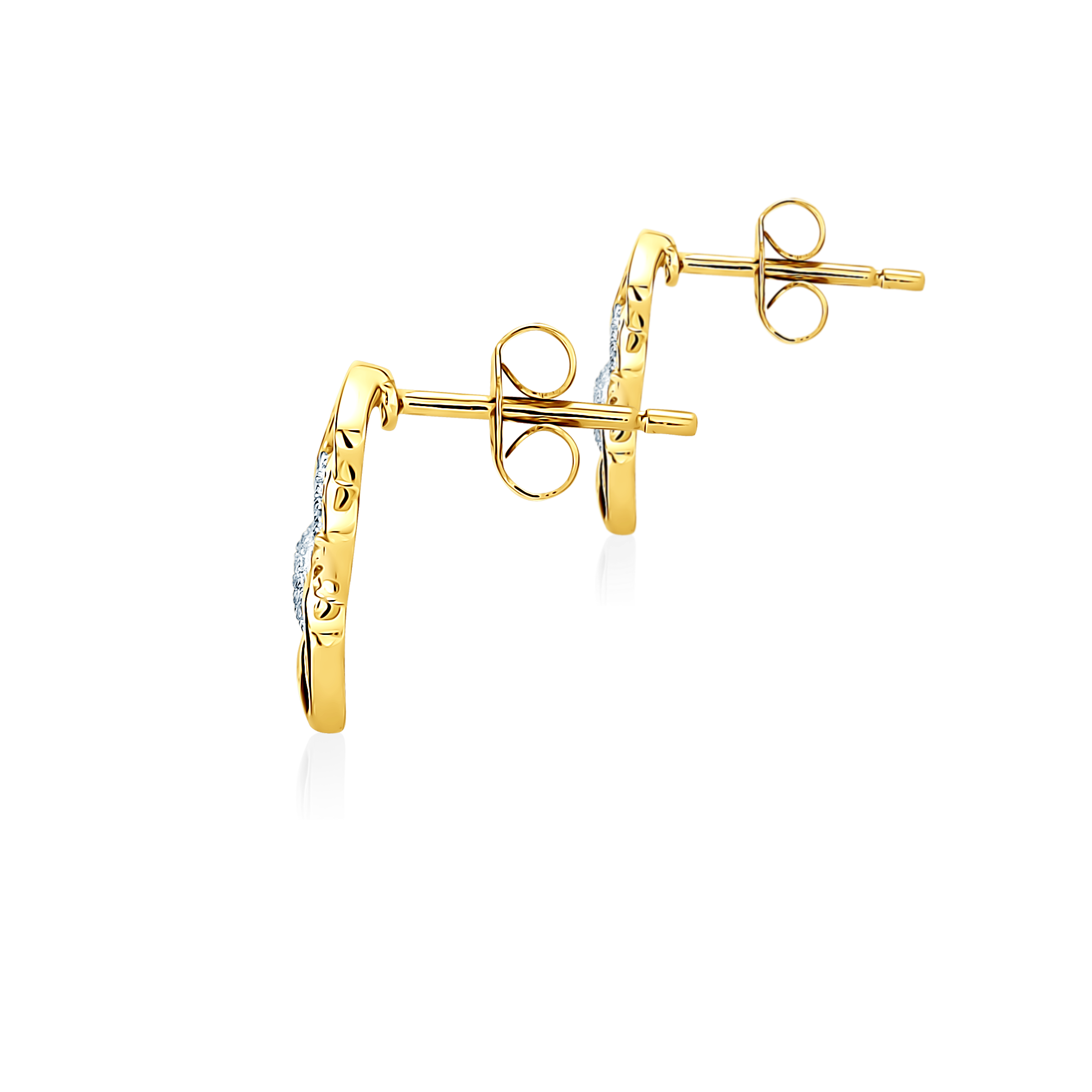 Kolczyki Savicki: złote, diamenty