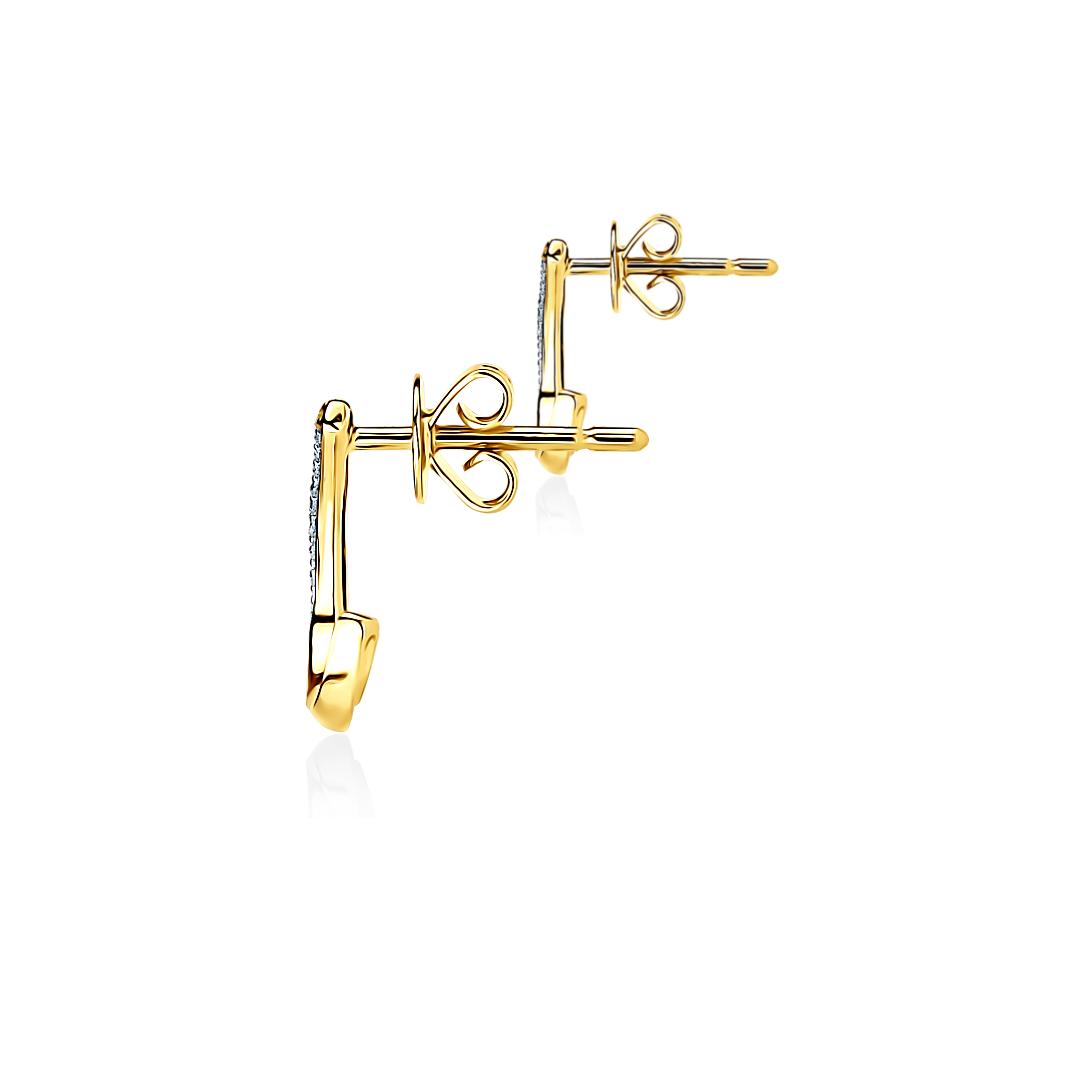 Kolczyki Savicki: złote, diamenty