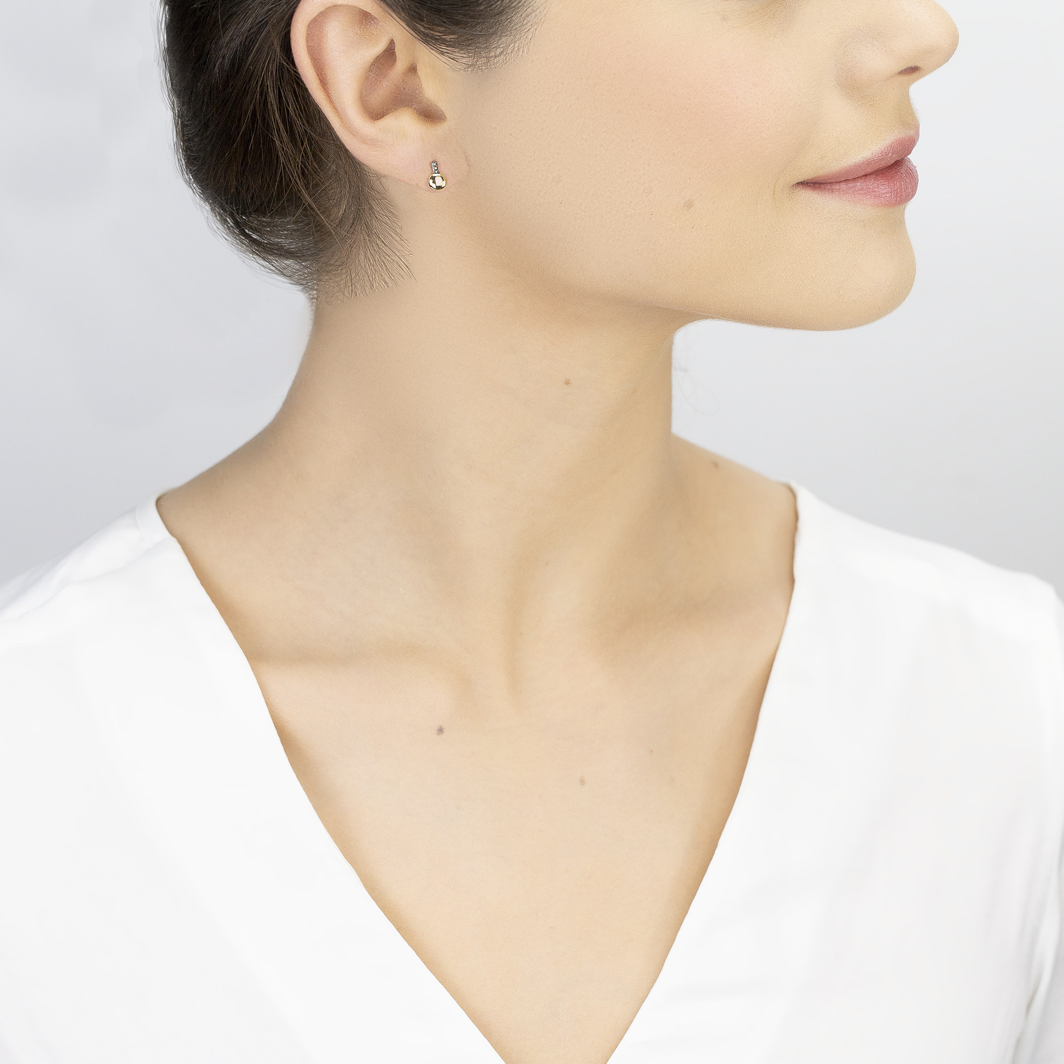 Kolczyki Savicki: złote, czarne diamenty - 4