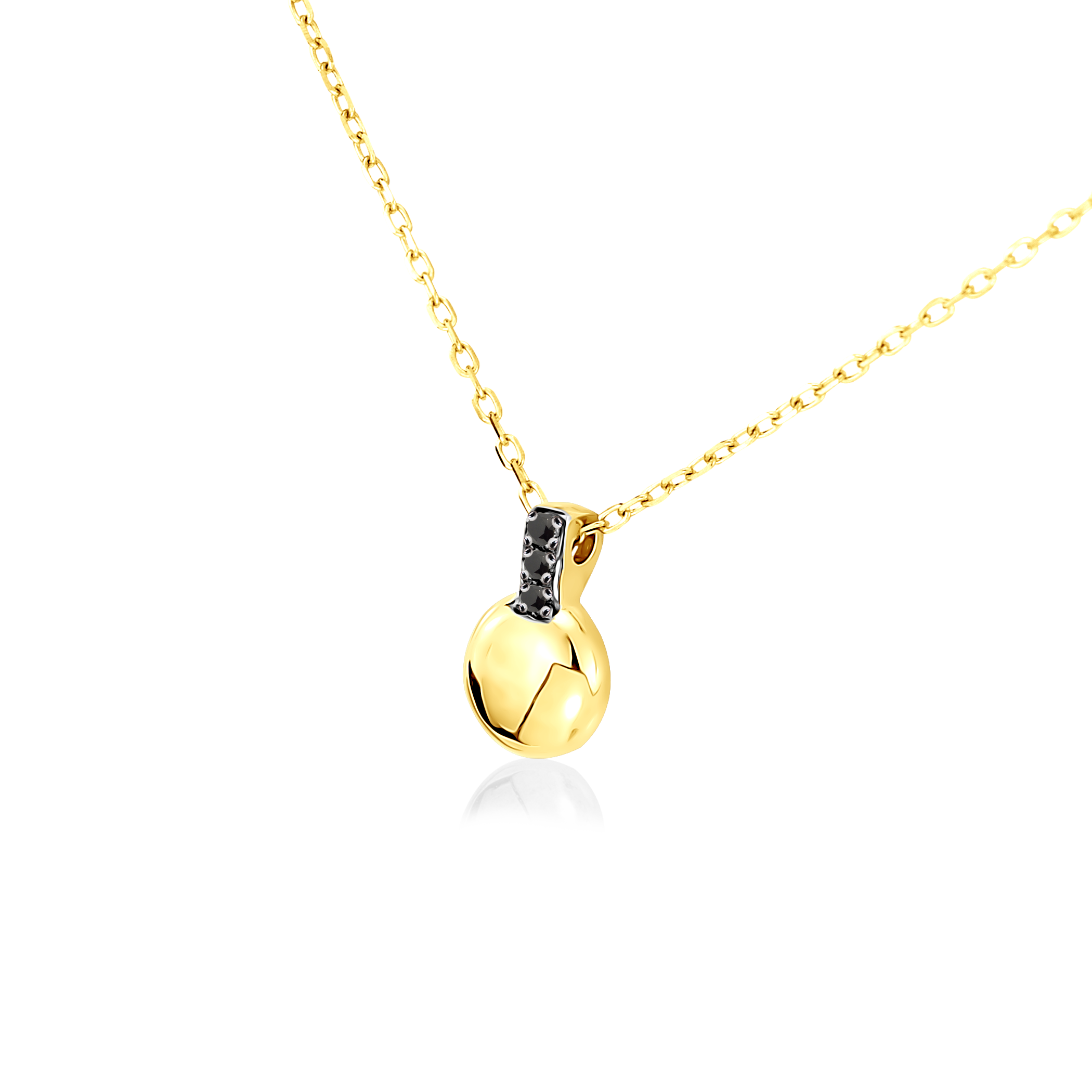 Naszyjnik Savicki: złoty, czarne diamenty