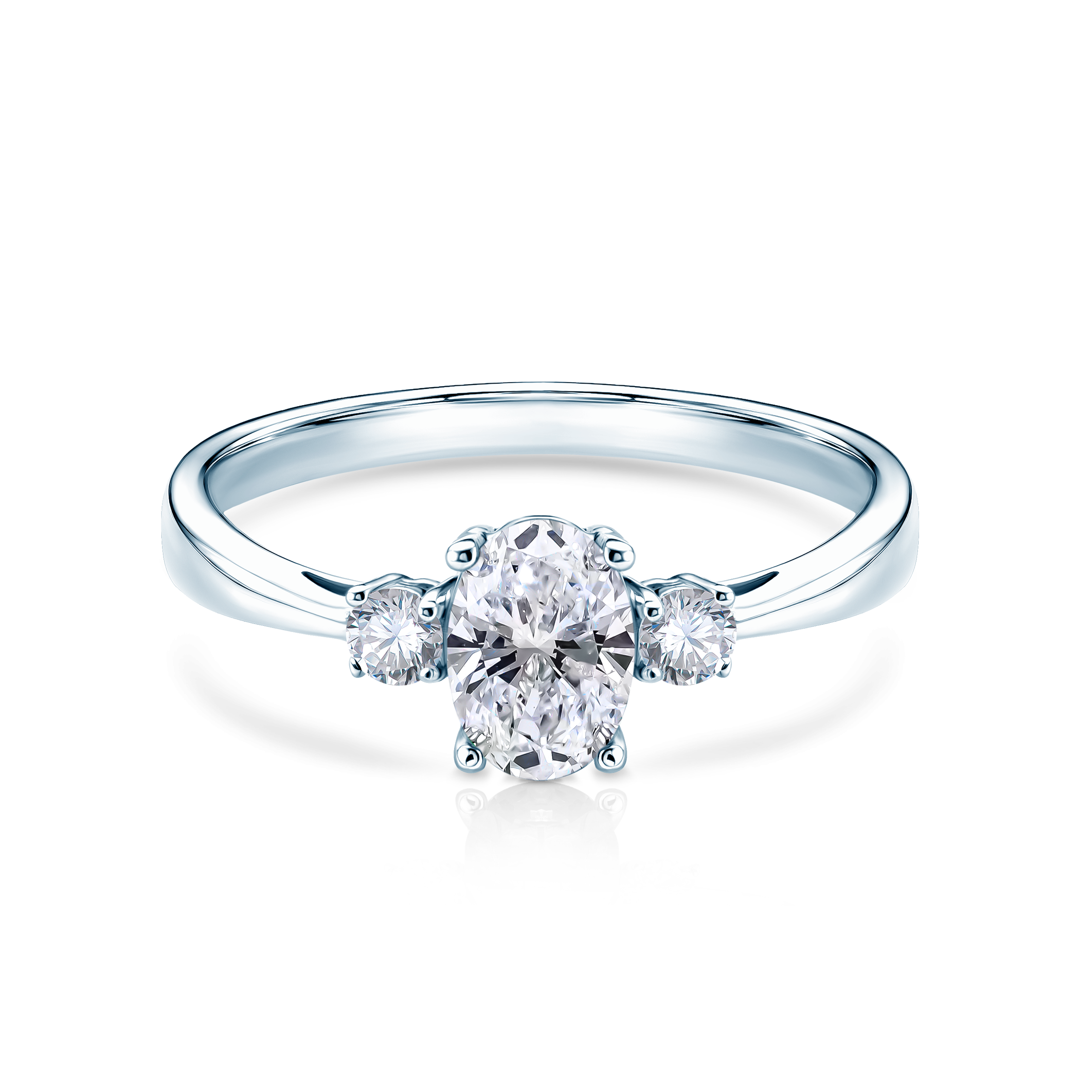 Pierścionek zaręczynowy Classical Inspiration: białe złoto, diamenty