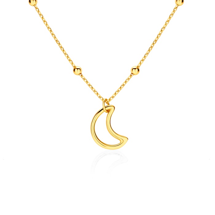 Náhrdelník měsíc SAVICKI: pozlacené stříbro