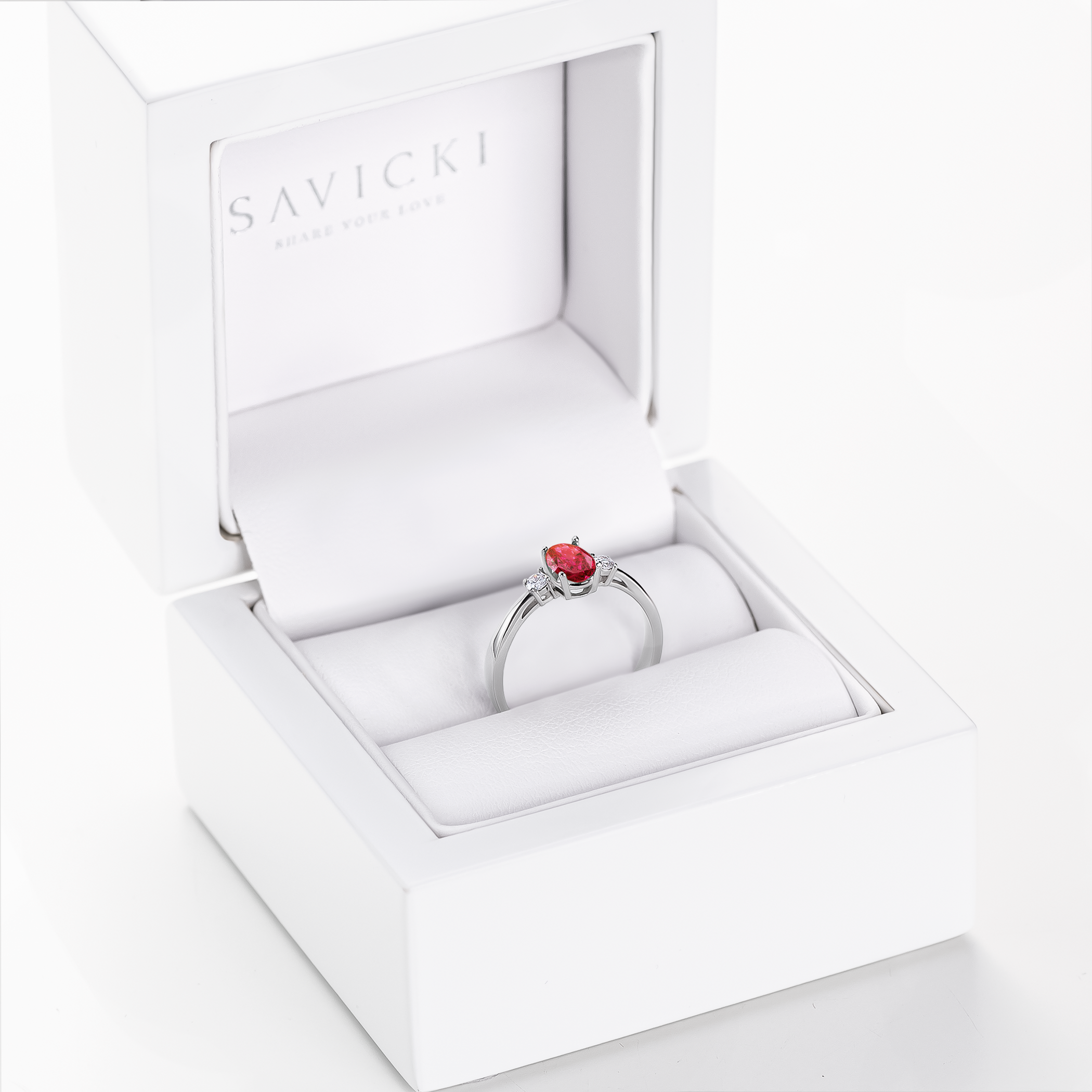 Ring Red Passion: Weißgold, Rubin