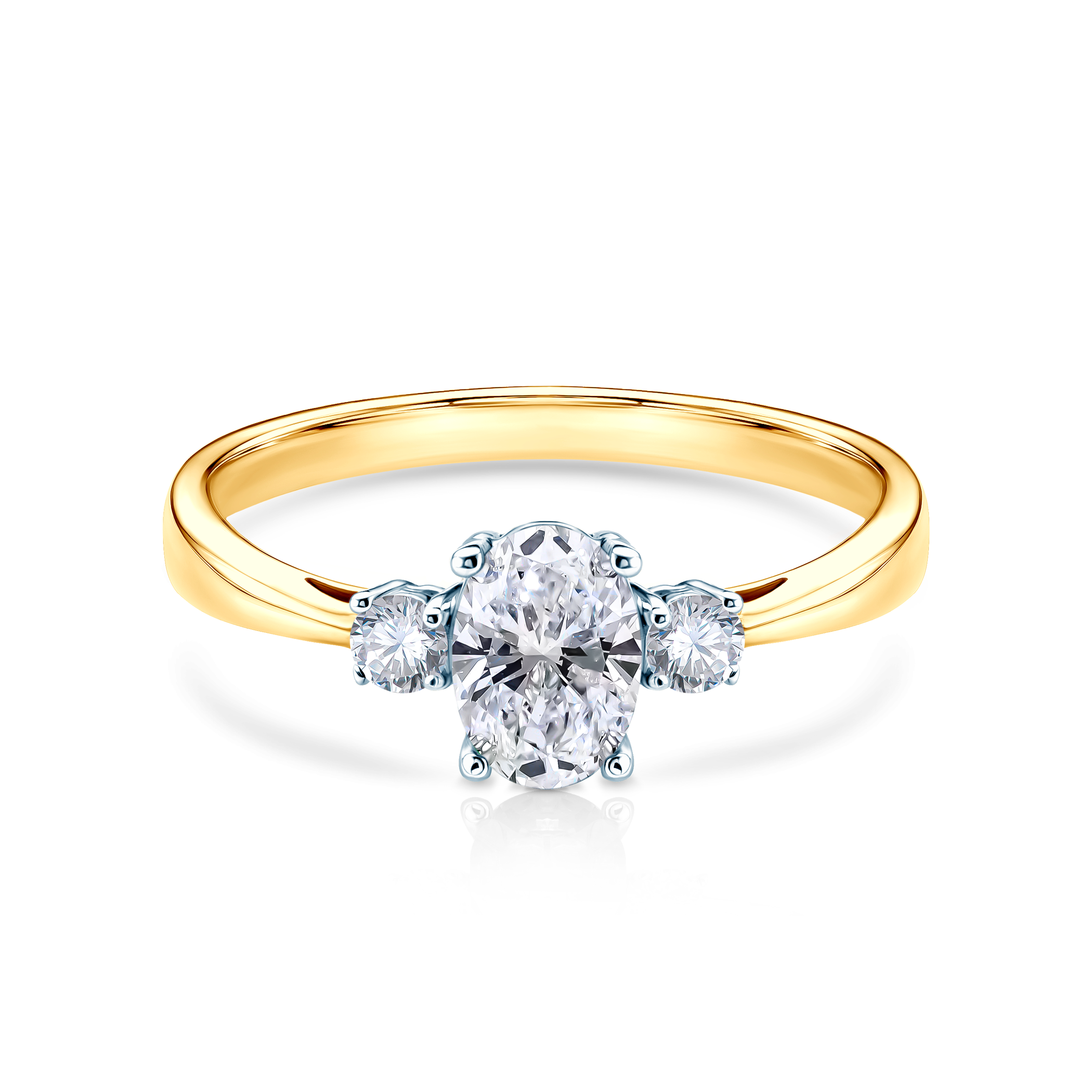 Pierścionek zaręczynowy Classical Inspiration: dwukolorowe złoto, z diamentami