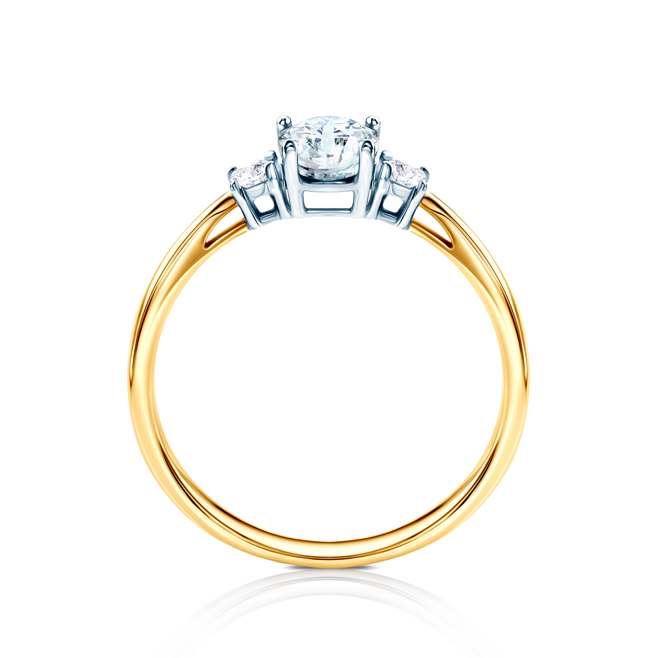 Verlobungsring Classical Inspiration: Zweifarbiges Gold, mit Diamanten