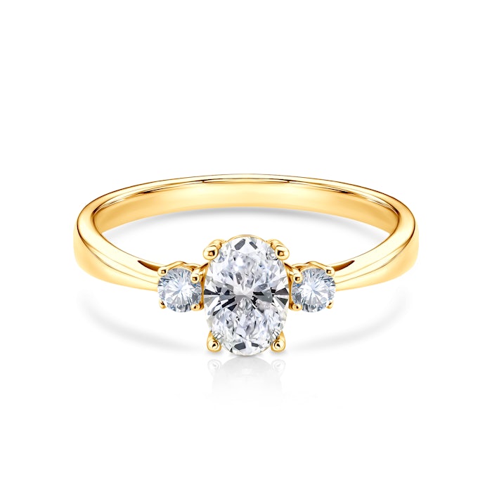 Pierścionek zaręczynowy Classical Inspiration: złoty, diamenty