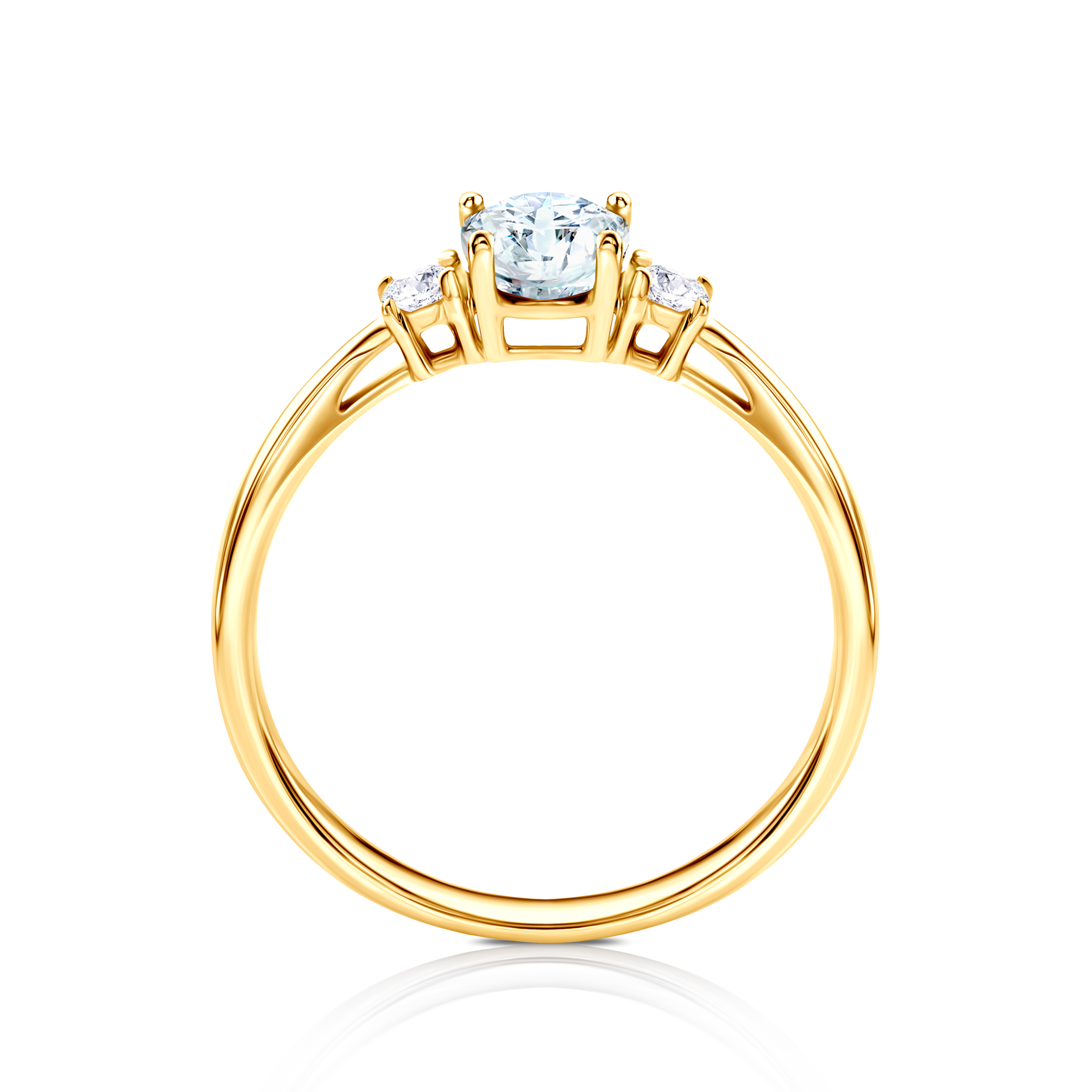 Pierścionek zaręczynowy Classical Inspiration: złoty, diamenty