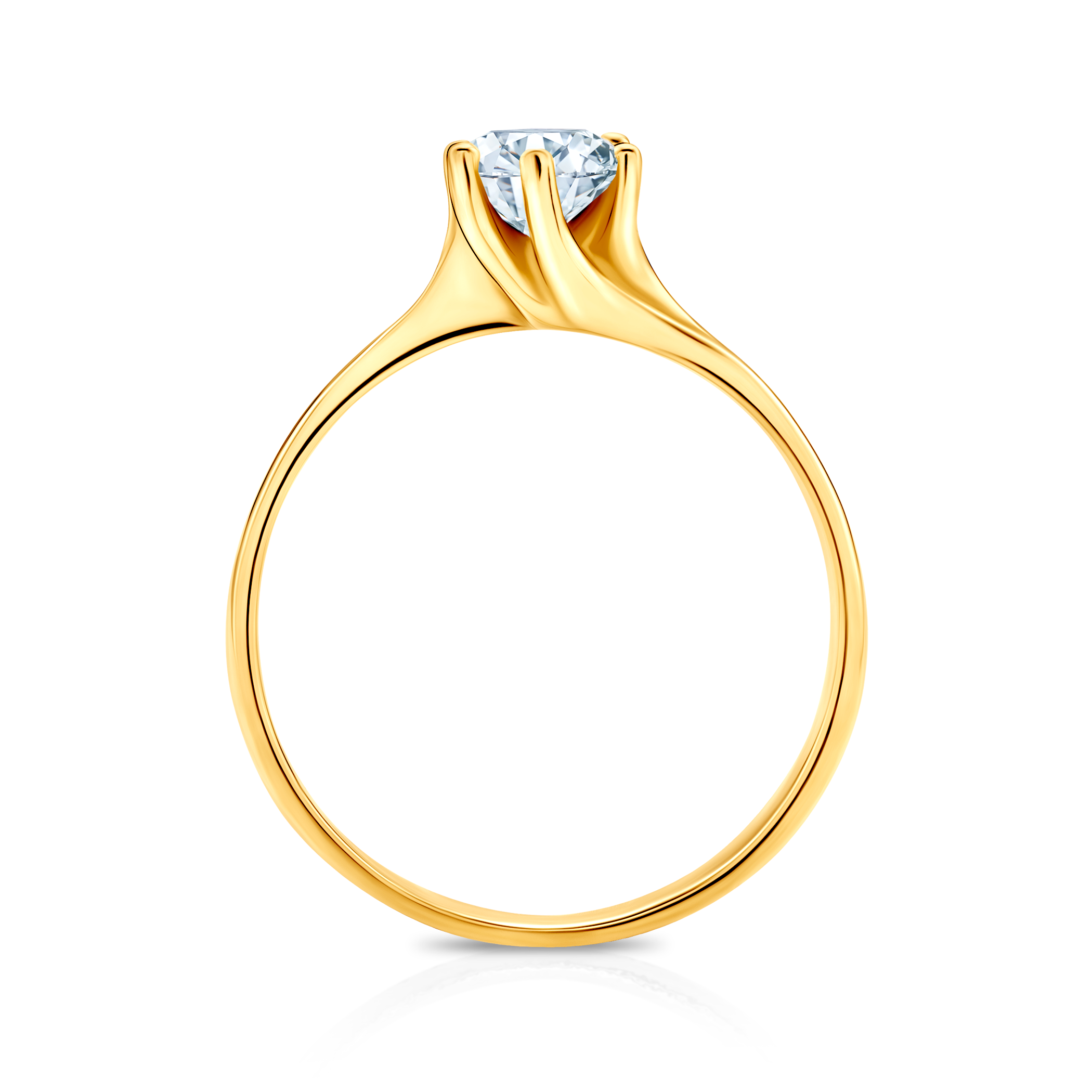 Pierścionek zaręczynowy SAVICKI: złoty, diament