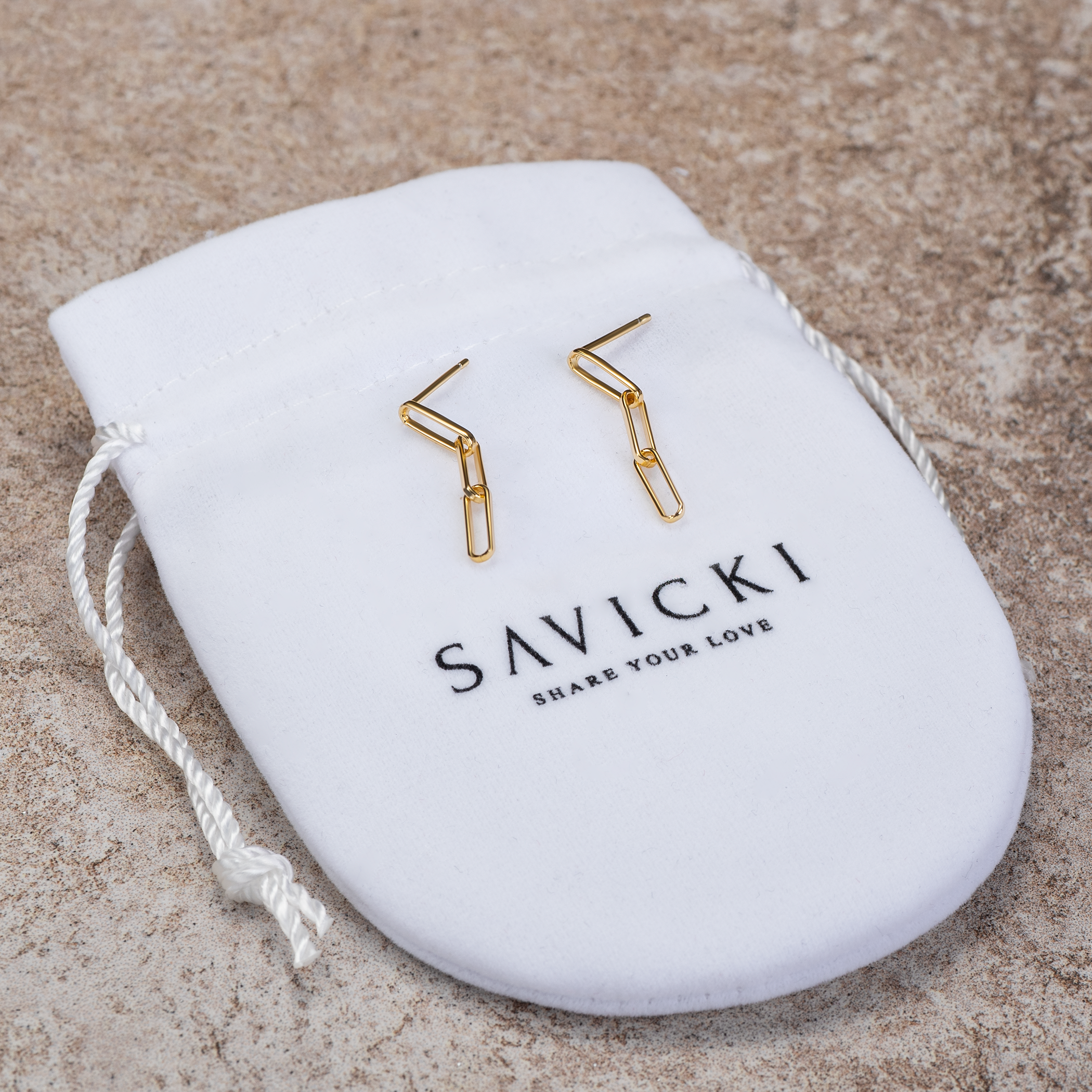 Kolczyki Savicki: srebrne pozłacane