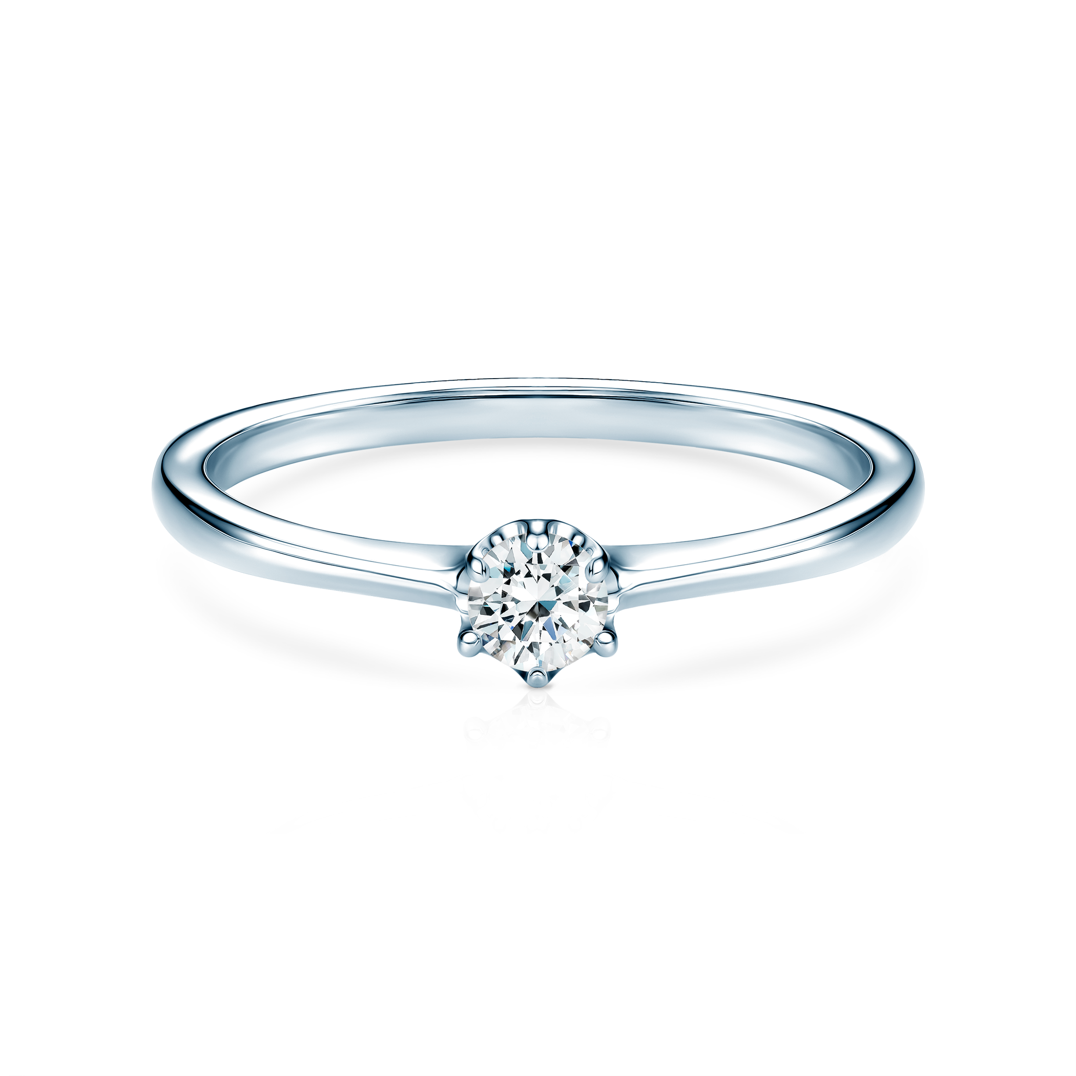 Pierścionek zaręczynowy Triumph of Love: białe złoto, diament