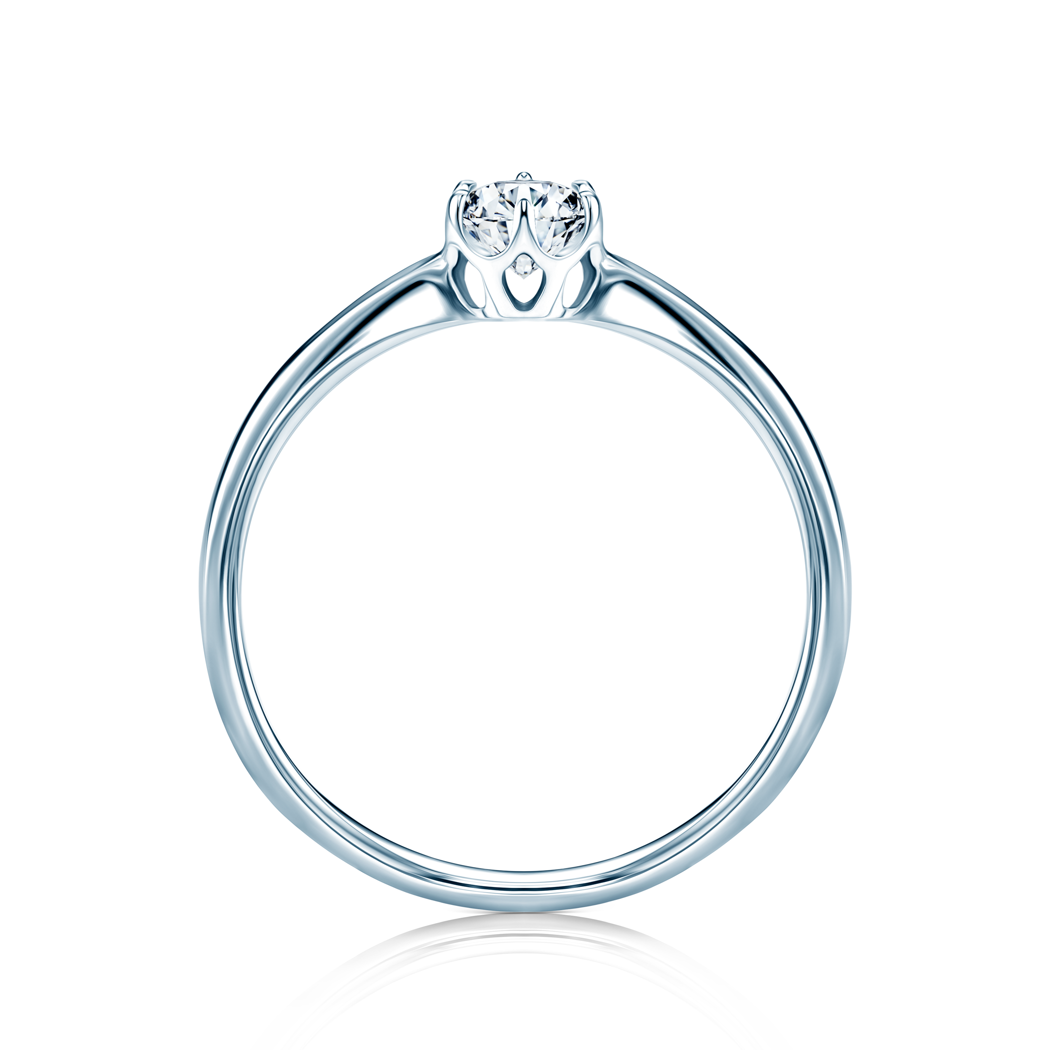 Pierścionek zaręczynowy Triumph of Love: białe złoto, diament - 3