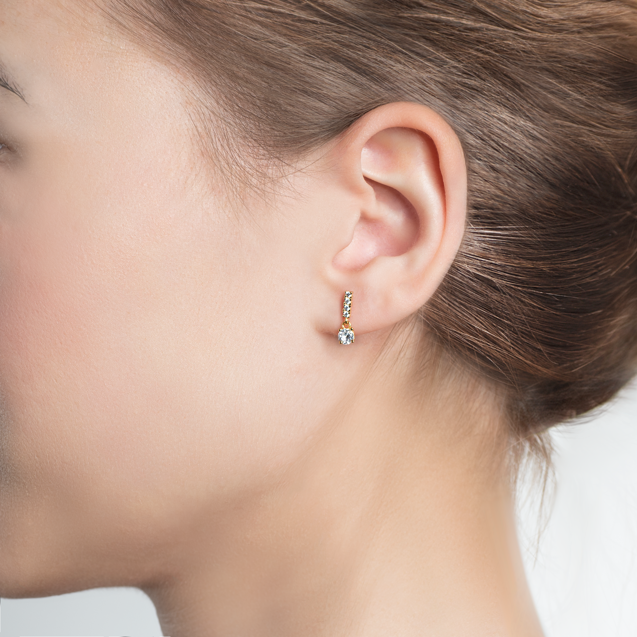 Ohrringe Savicki: Silber Vergoldet, Zirkonia - 5