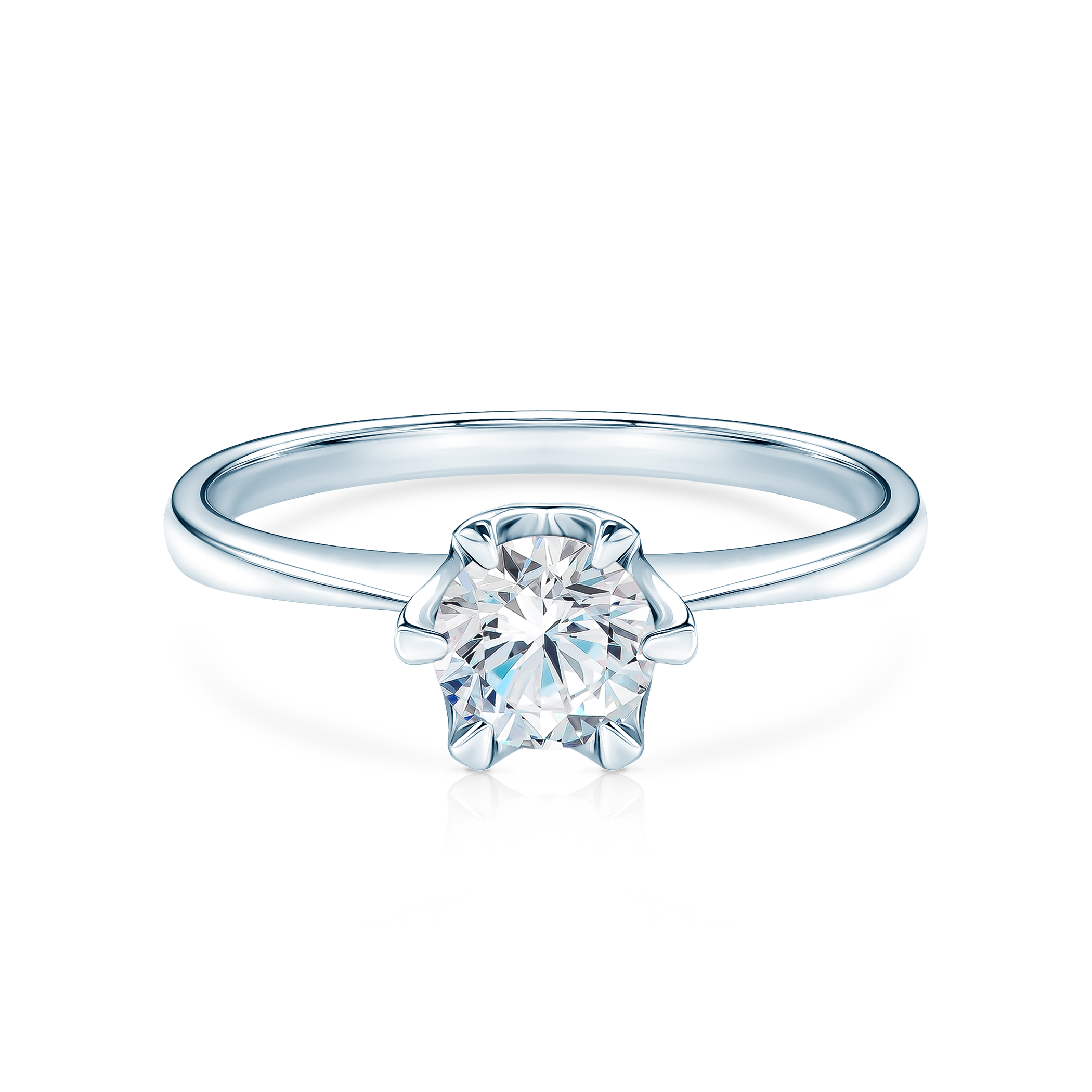 Zásnubný prsteň Triumph of Love: biele zlato, diamant