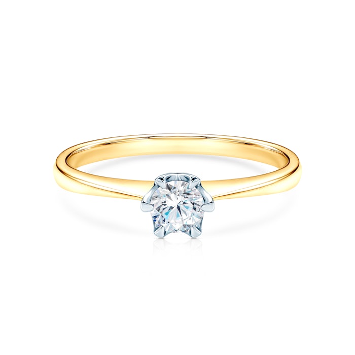 Zásnubní prsten Triumph of Love: dvoubarevné zlato, diamant