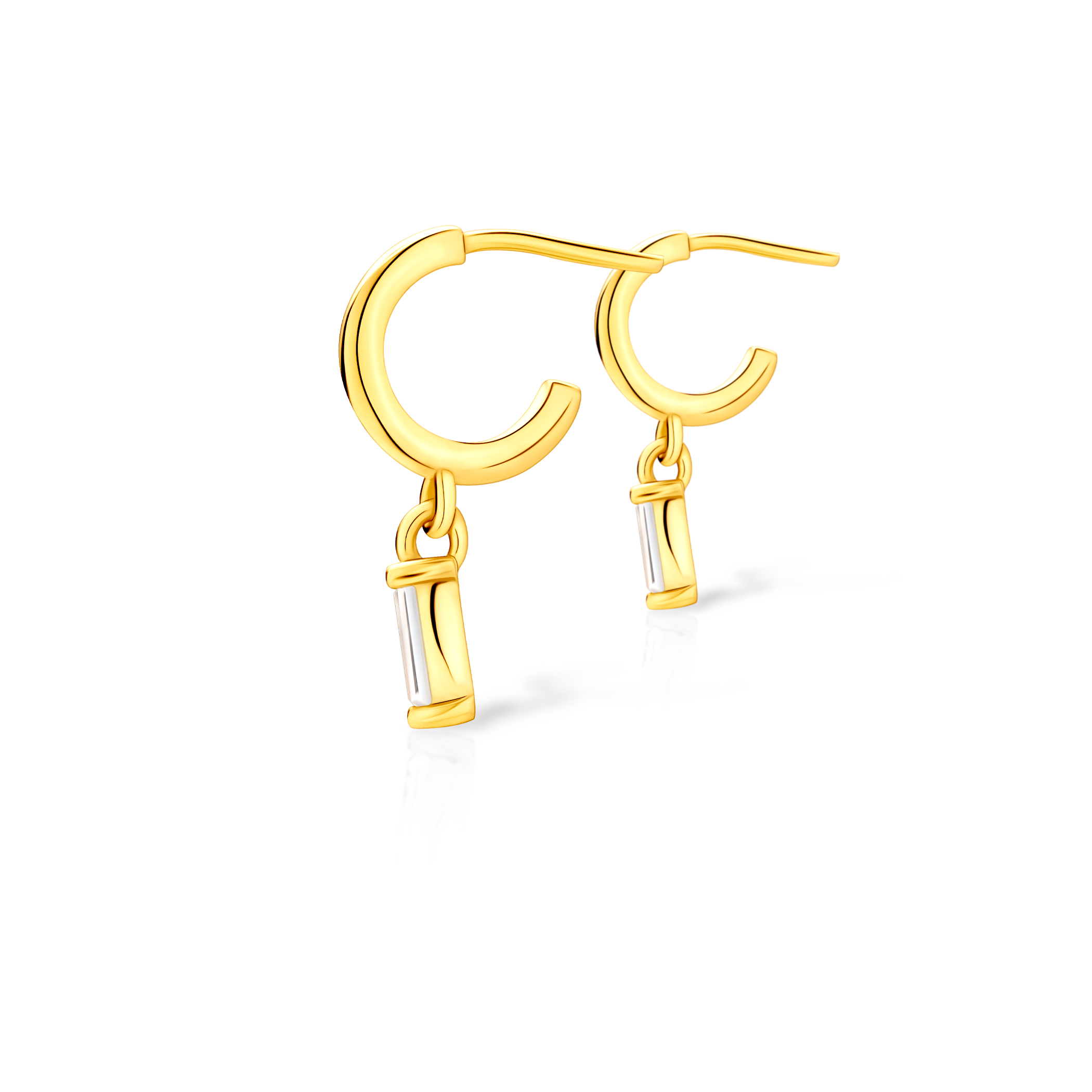 Kolczyki Savicki: srebrne pozłacane, cyrkonie - 3