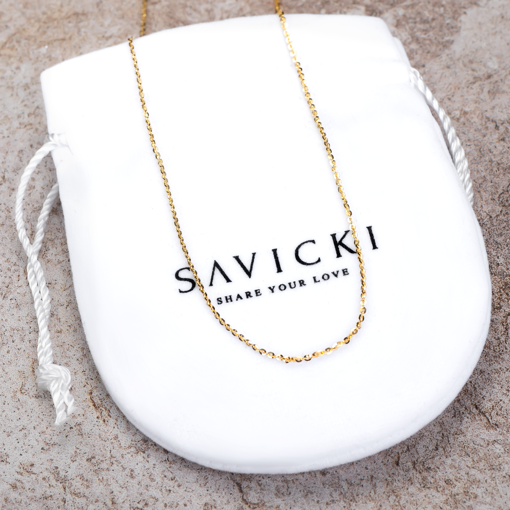 Złoty łańcuszek Savicki: żółte złoto - 4