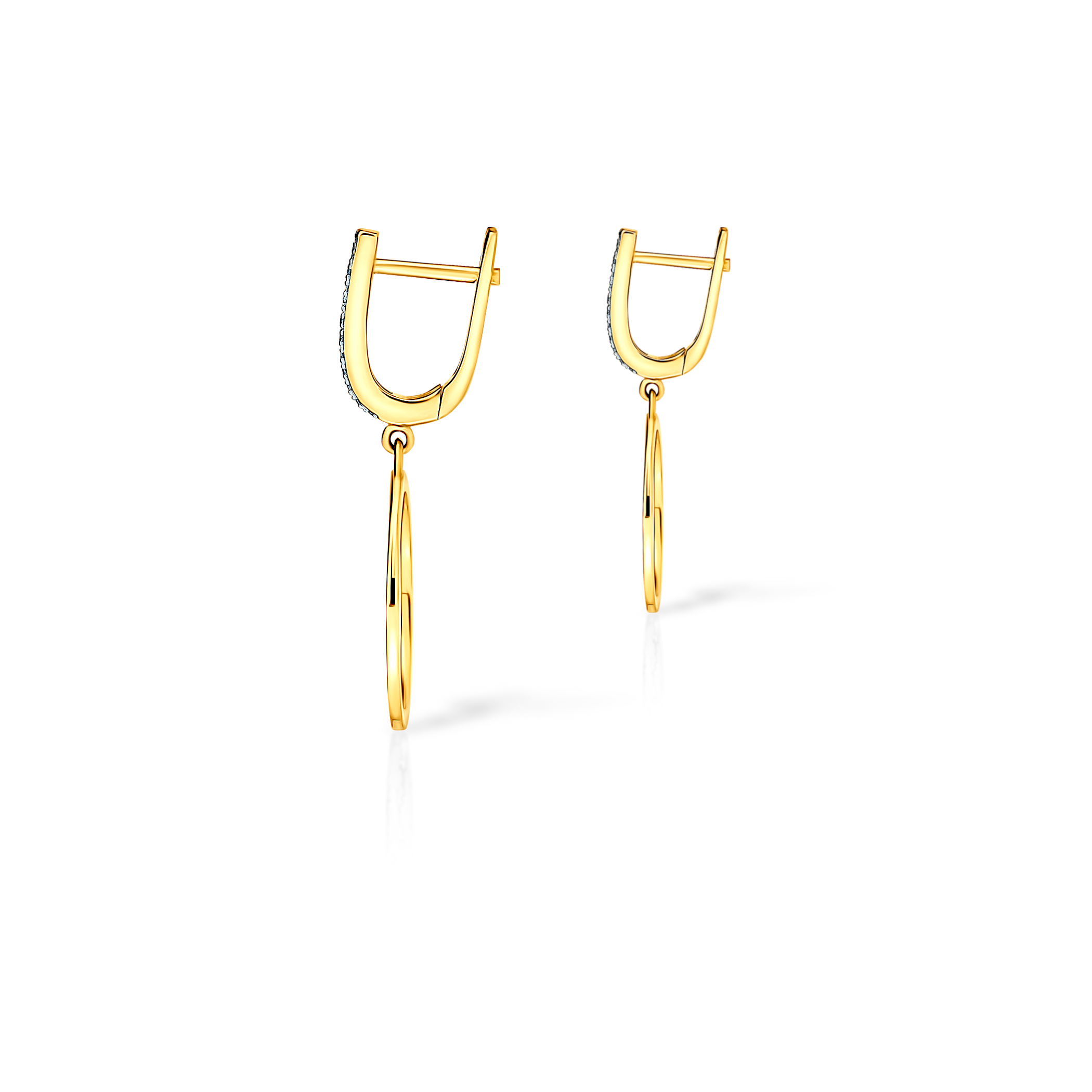 Kolczyki Savicki: złote, diamenty